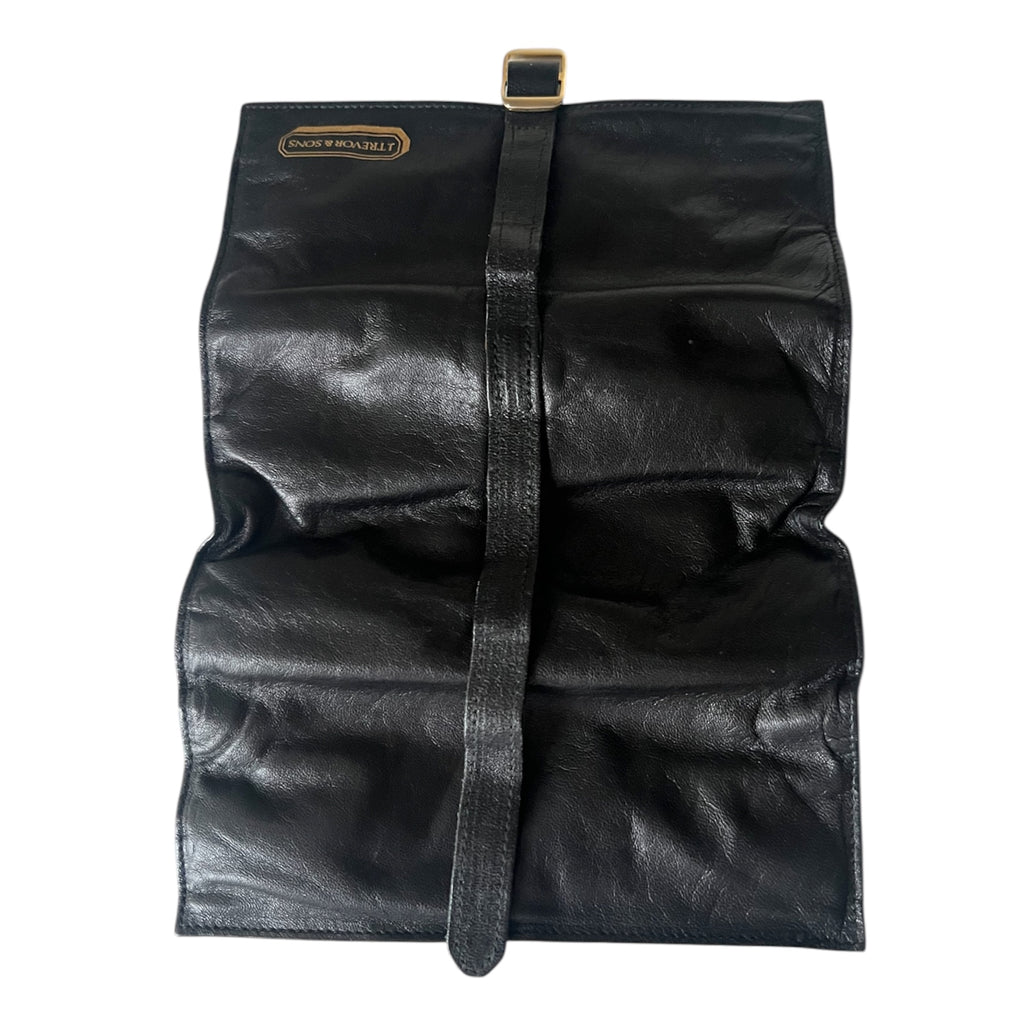 Asprey London Black Leather Jewellery Travel Roll With Original Box