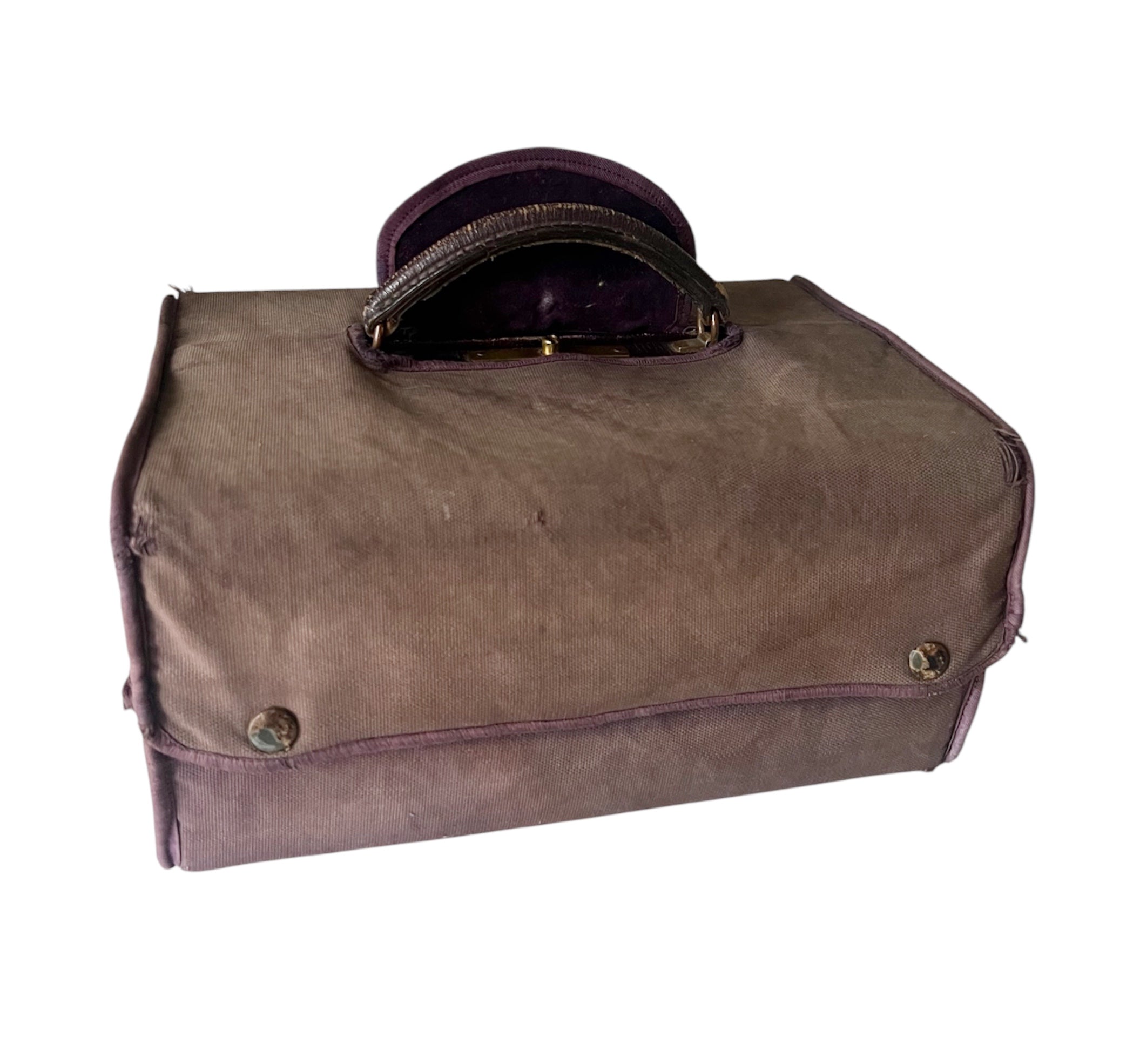Asprey London Edwardian Leather Vanity Travel Box, Antique Fitted Dressing Case.