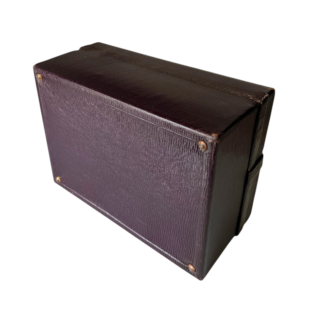Asprey London Edwardian Leather Vanity Travel Box, Antique Fitted Dressing Case.