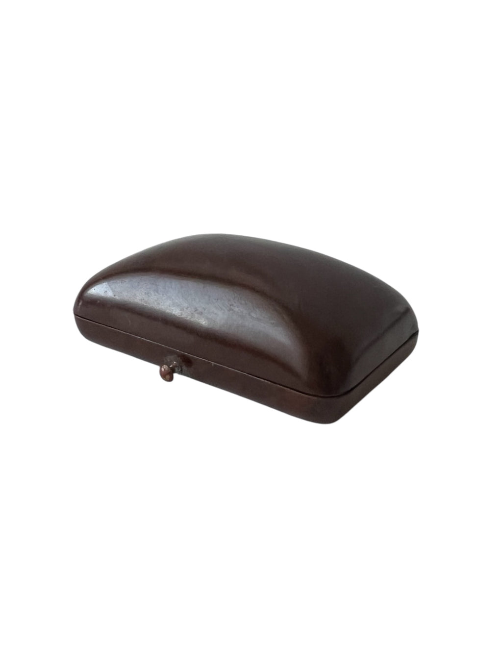 Art Deco Bakelite Jewellery Case Brown Vintage Presentation Case for Earrings or Cufflinks