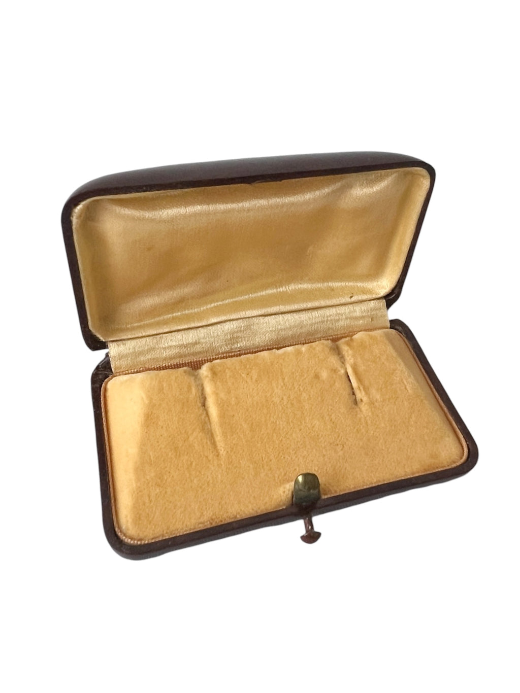 Art Deco Bakelite Jewellery Case Brown Vintage Presentation Case for Earrings or Cufflinks