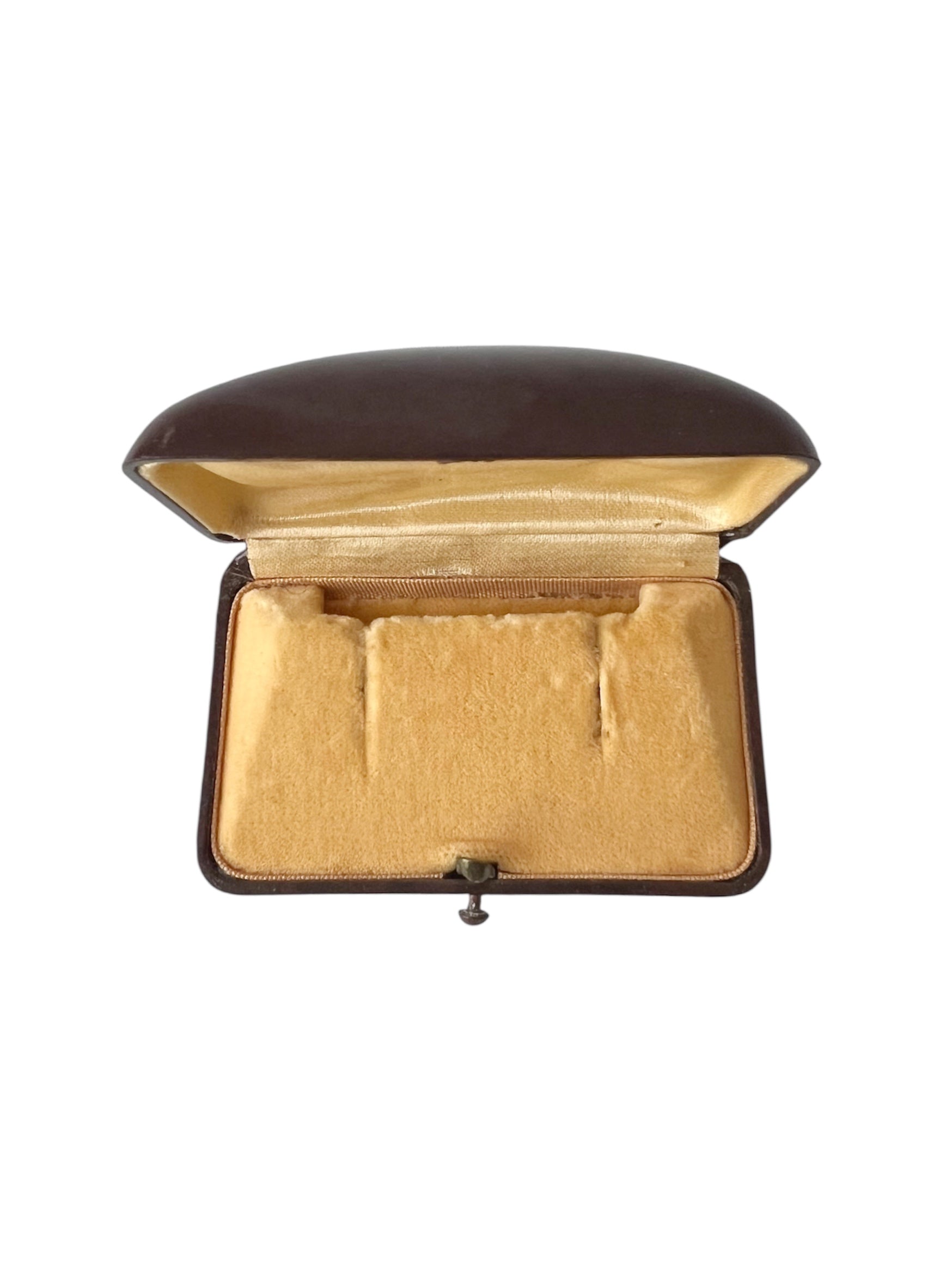 Art Deco Bakelite Jewellery Case Brown Vintage Presentation Case for Earrings or Cufflinks