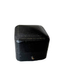 Antique Portsmouth Jeweller Ring Box, Black Leather Presentation Case