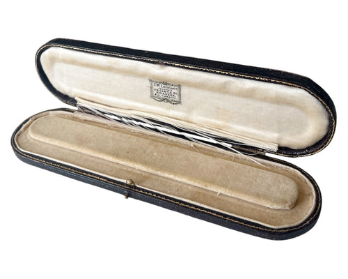 Antique Edwardian Bracelet Necklace Jewellery Box T W Long Swansea Cardiff Presentation Case