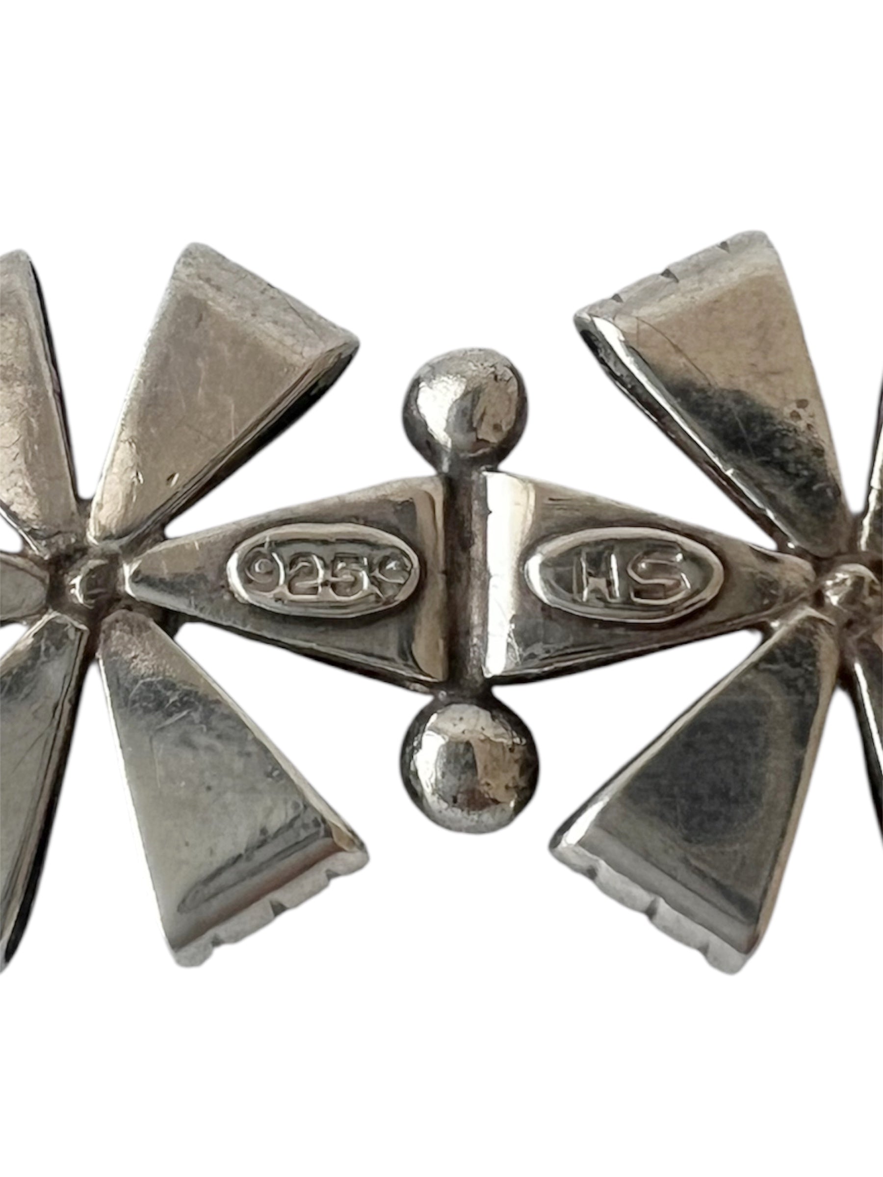 Hermann Siersbøl Danish Sterling Silver Modernist Brooch Mid Century Scandinavian Pin