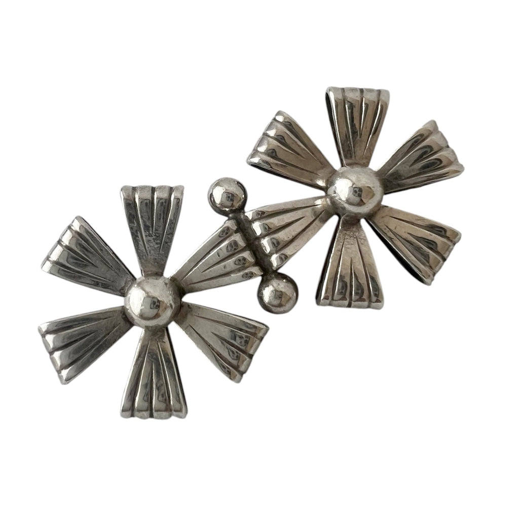 Hermann Siersbøl Danish Sterling Silver Modernist Brooch Mid Century Scandinavian Pin