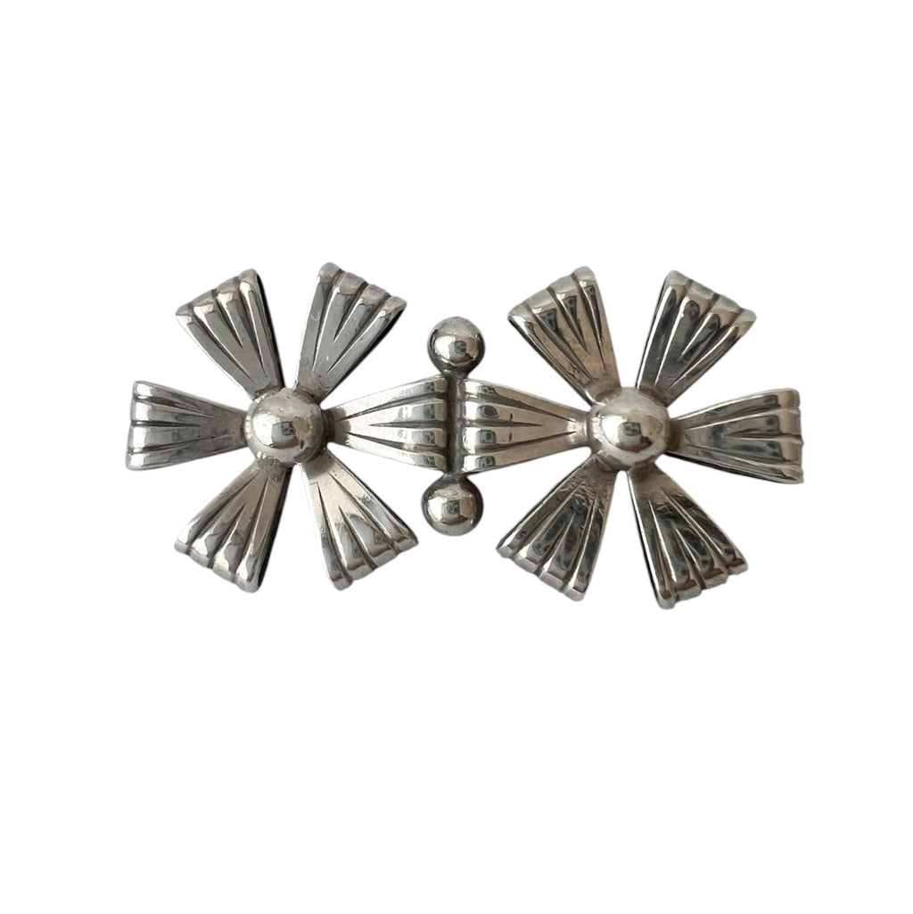 Hermann Siersbøl Danish Sterling Silver Modernist Brooch Mid Century Scandinavian Pin
