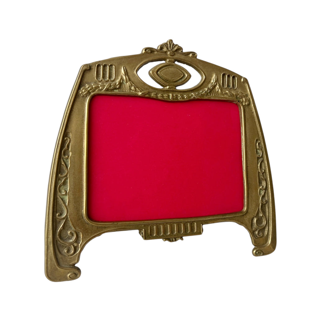 Art Nouveau Brass Photo Frame, Antique Decorative Picture Frame