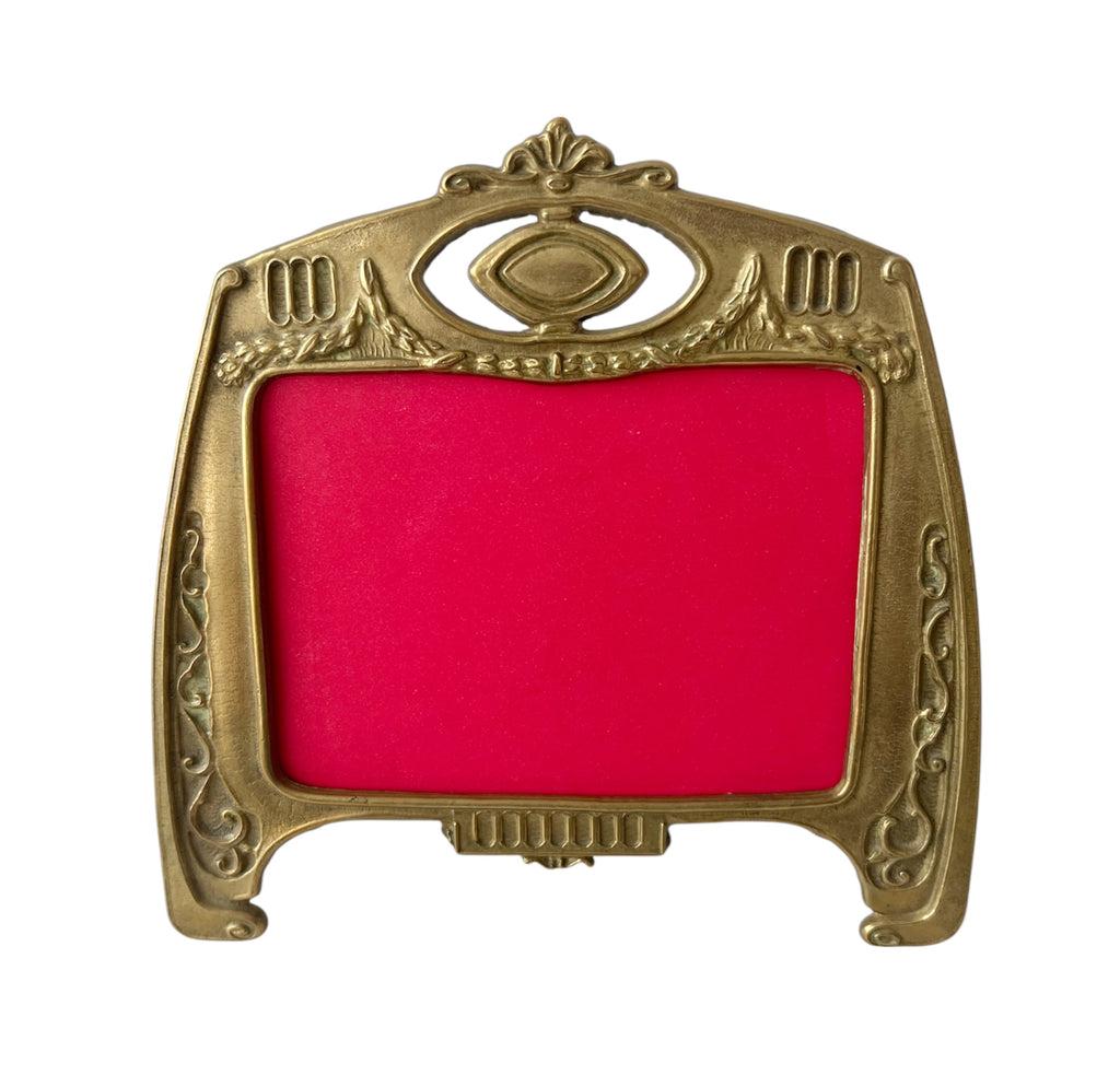 Art Nouveau Brass Photo Frame, Antique Decorative Picture Frame