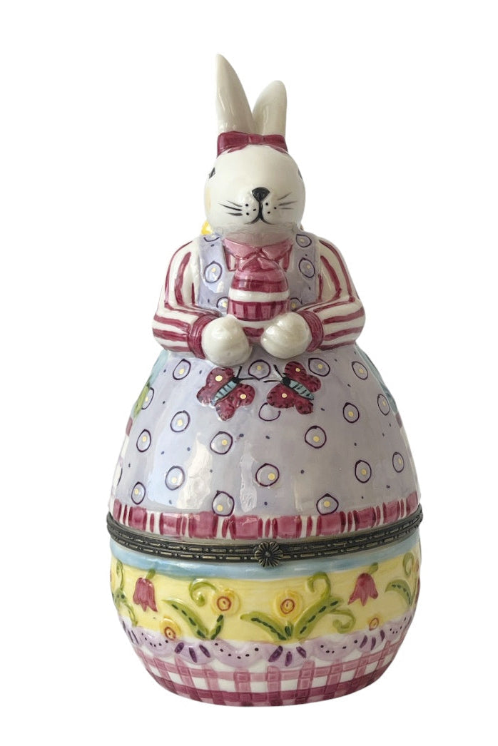 Villeroy & Boch Bunny Trinket Box Porcelain Hinged Easter Rabbit Lidded Box