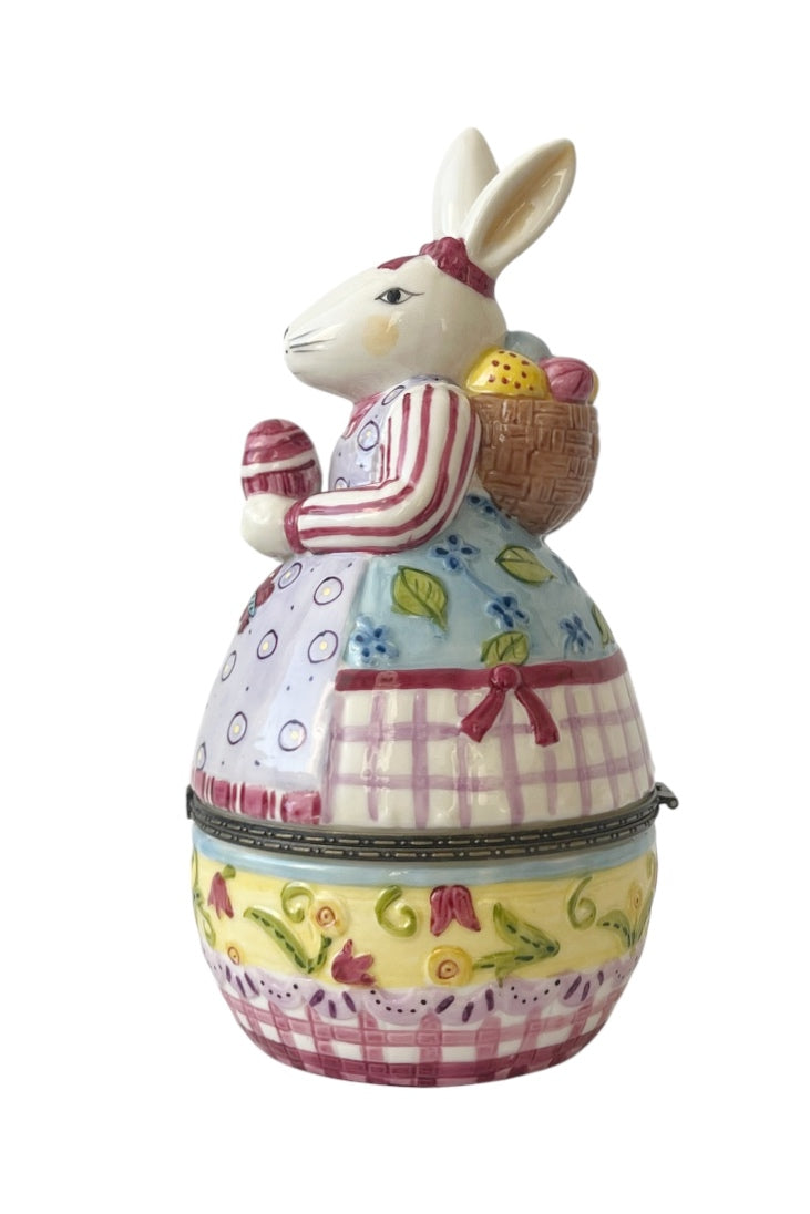 Villeroy & Boch Bunny Trinket Box Porcelain Hinged Easter Rabbit Lidded Box