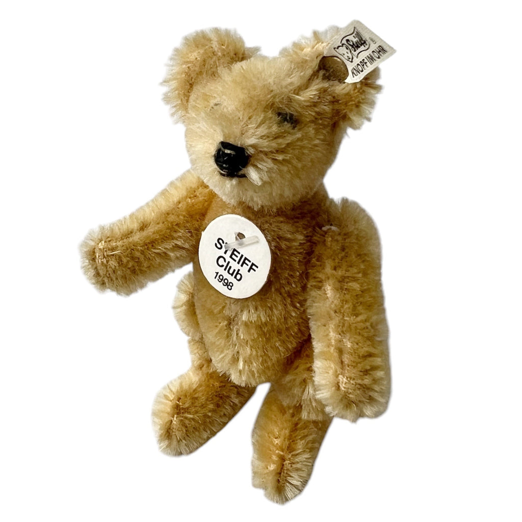 Steiff Club Teddy Bear 1998, Miniature Mohair Bear, Knopf Im Ohr, 9 cm