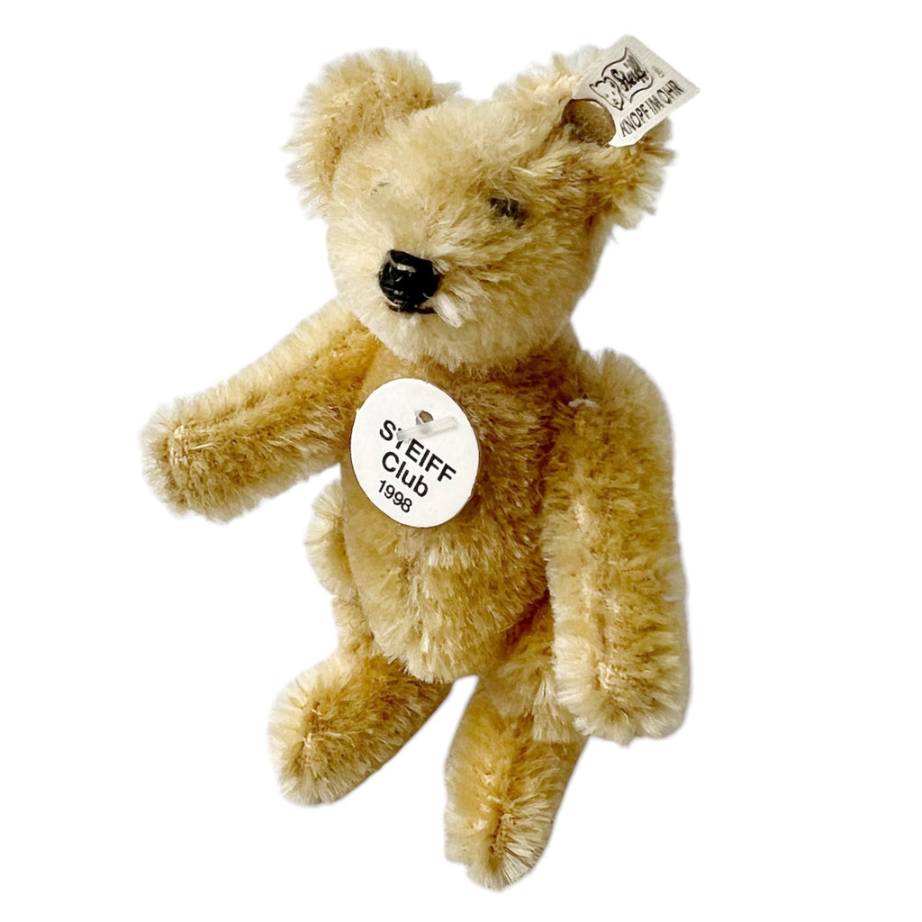 Steiff Club Teddy Bear 1998, Miniature Mohair Bear, Knopf Im Ohr, 9 cm