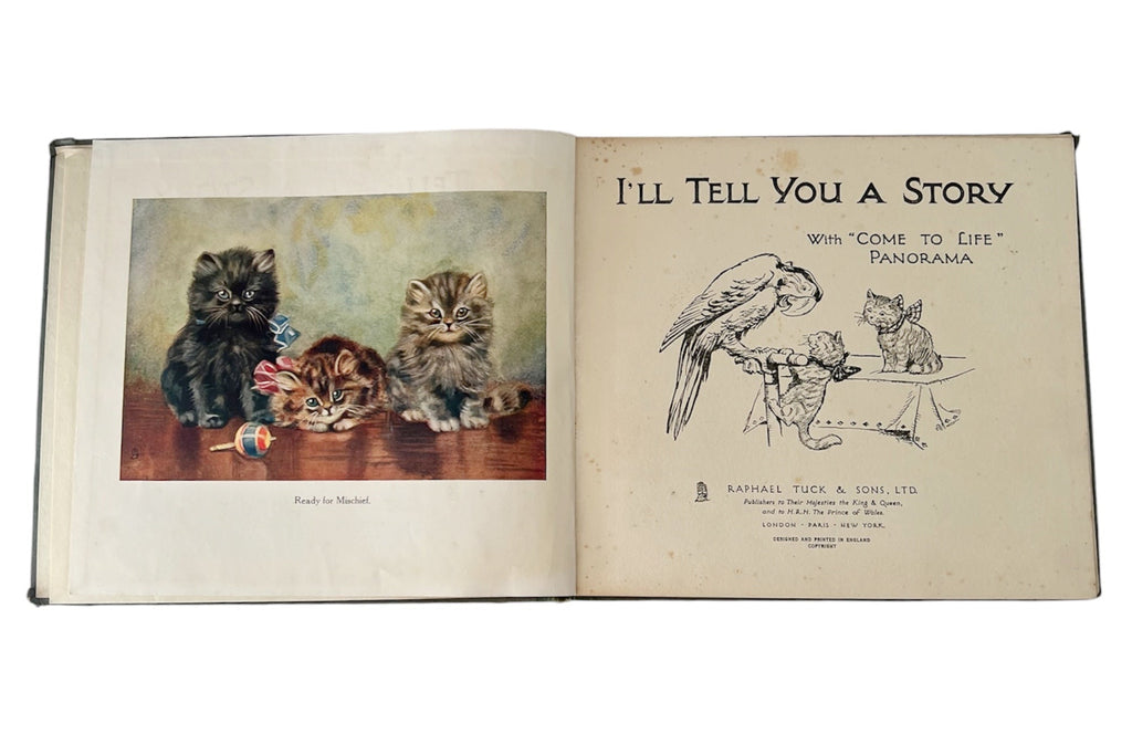 Raphael Tuck I’ll Tell You a Story With Come to Life Panorama, Antique Illustrated Book