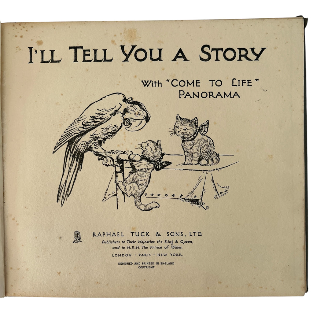 Raphael Tuck I’ll Tell You a Story With Come to Life Panorama, Antique Illustrated Book
