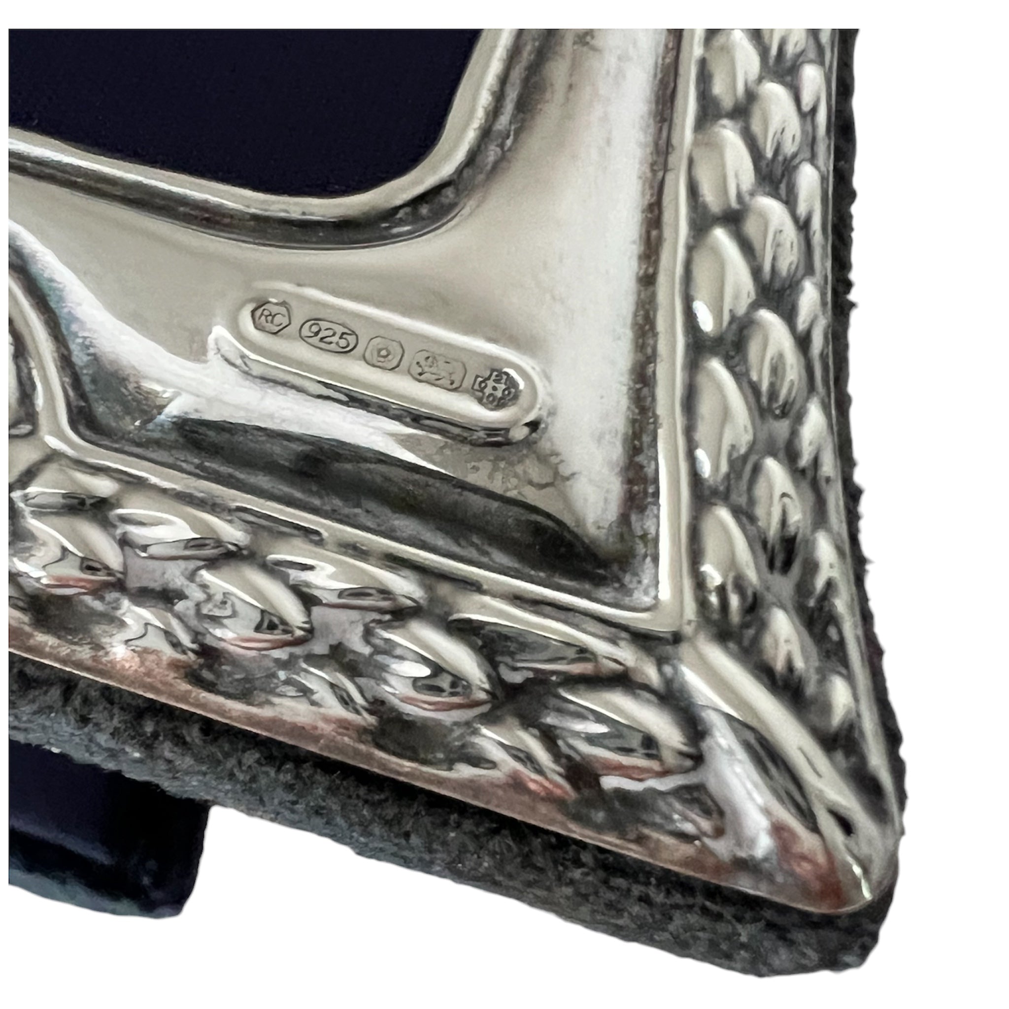 Carrs Sheffield Sterling Silver Photo Frame, Hallmarked 2000, Velvet Back