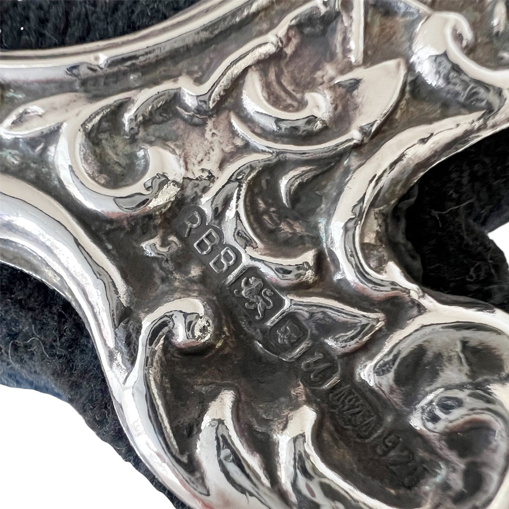 RBB Sterling Silver Triple Photo Frame, London 1994, Three Oval Openings