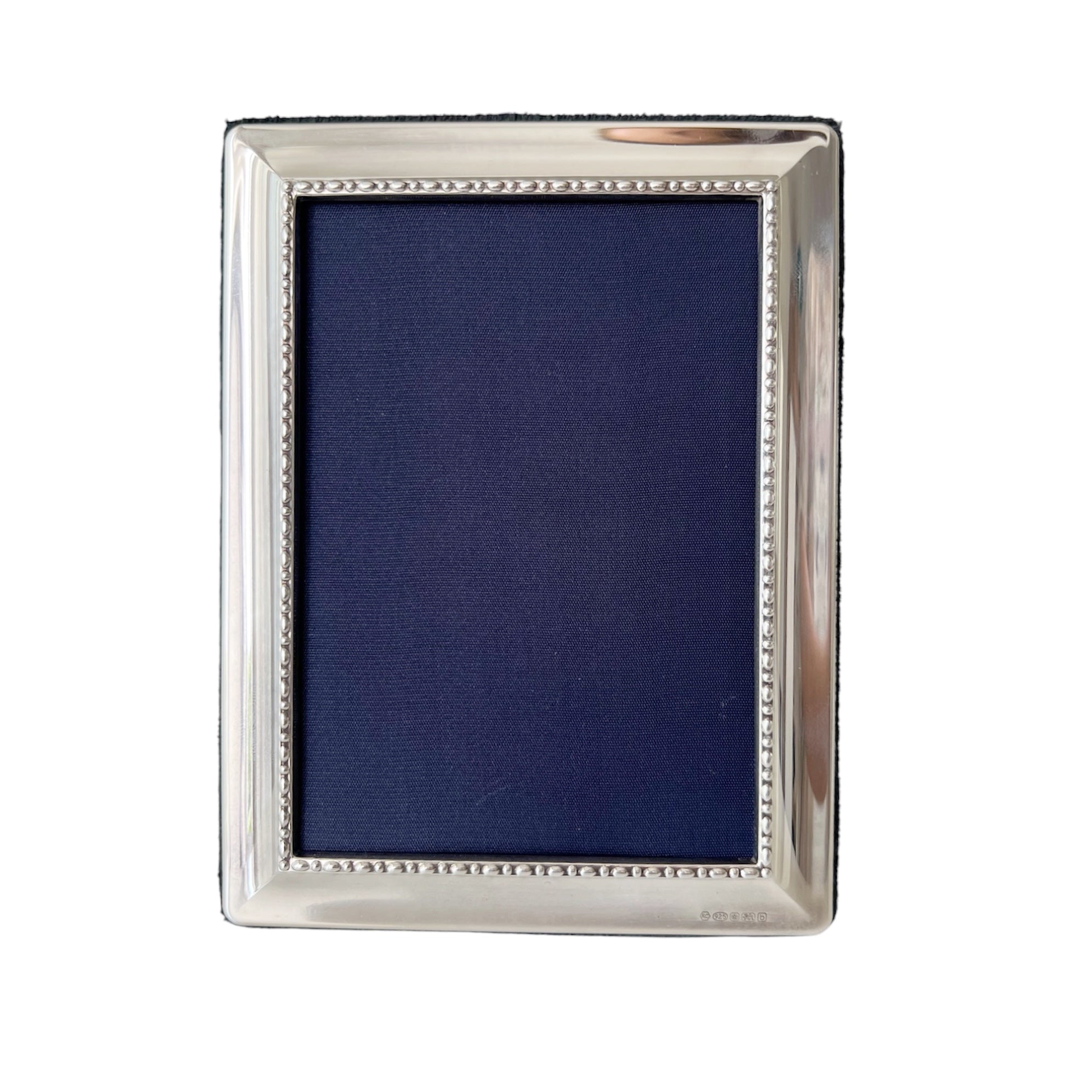 Carrs Sheffield Sterling Silver Photo Frame, 2001 Beaded Border, 13 x 9 cm