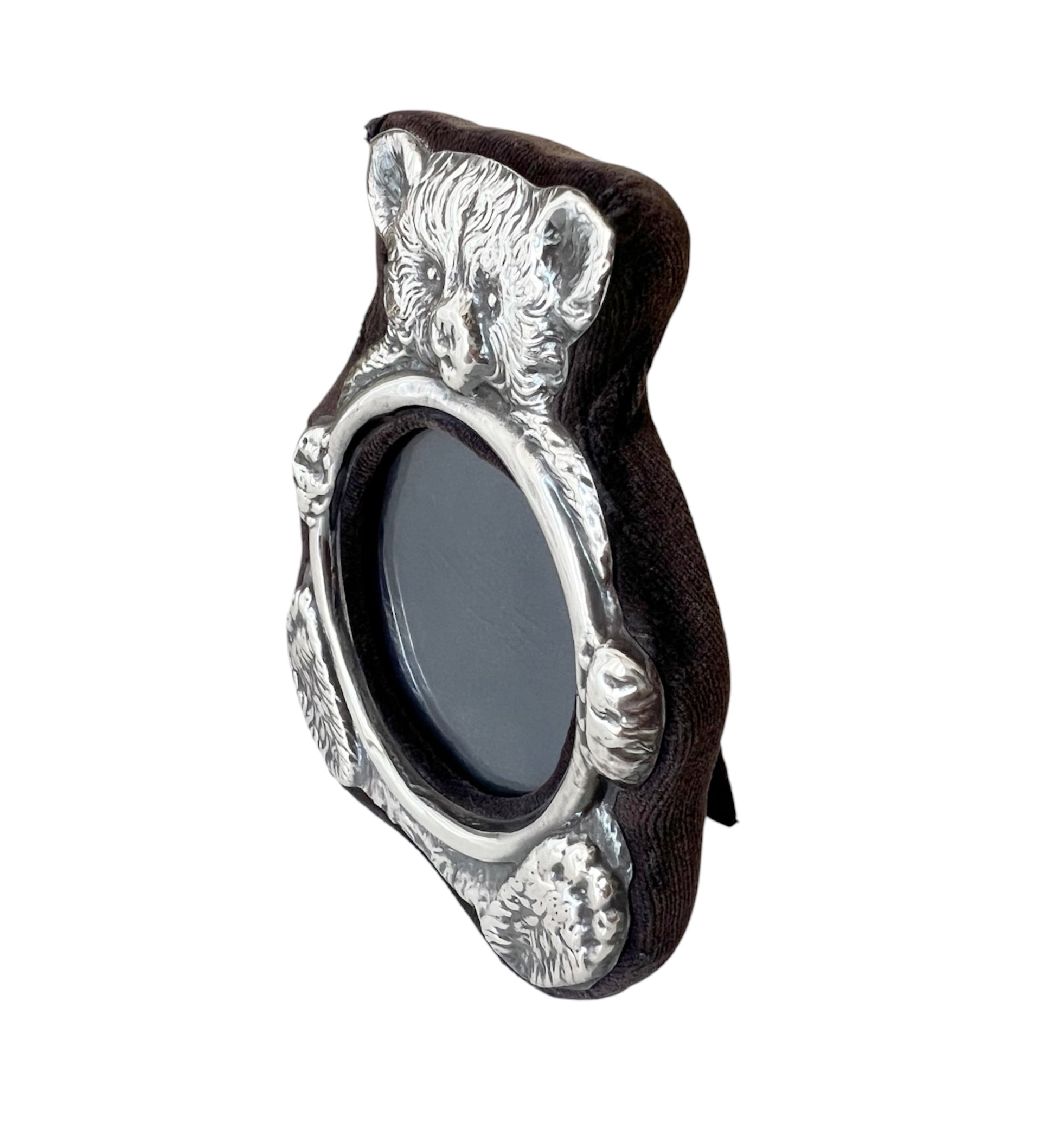 Keyford Frames Sterling Silver Teddy Bear Photo Frame, London 1990