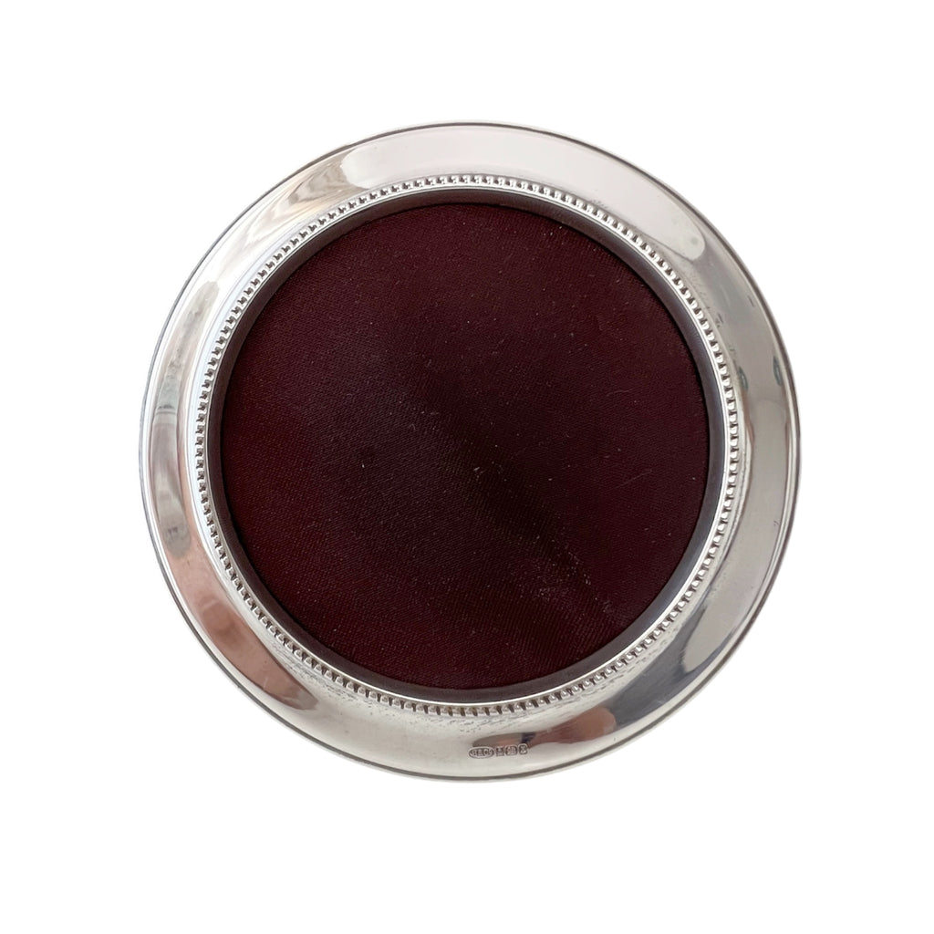Broadway & Co Sterling Silver Round Photo Frame, Birmingham 1984