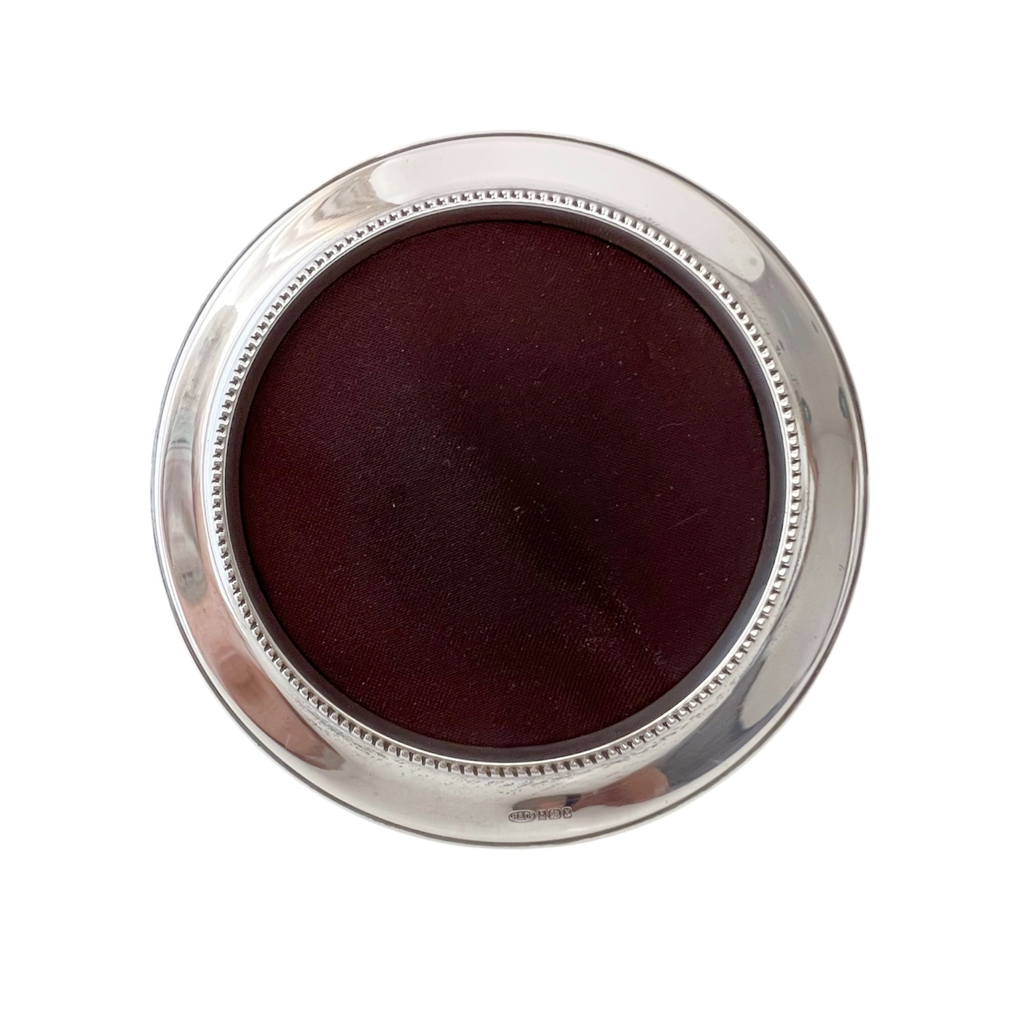 Broadway & Co Sterling Silver Round Photo Frame, Birmingham 1984