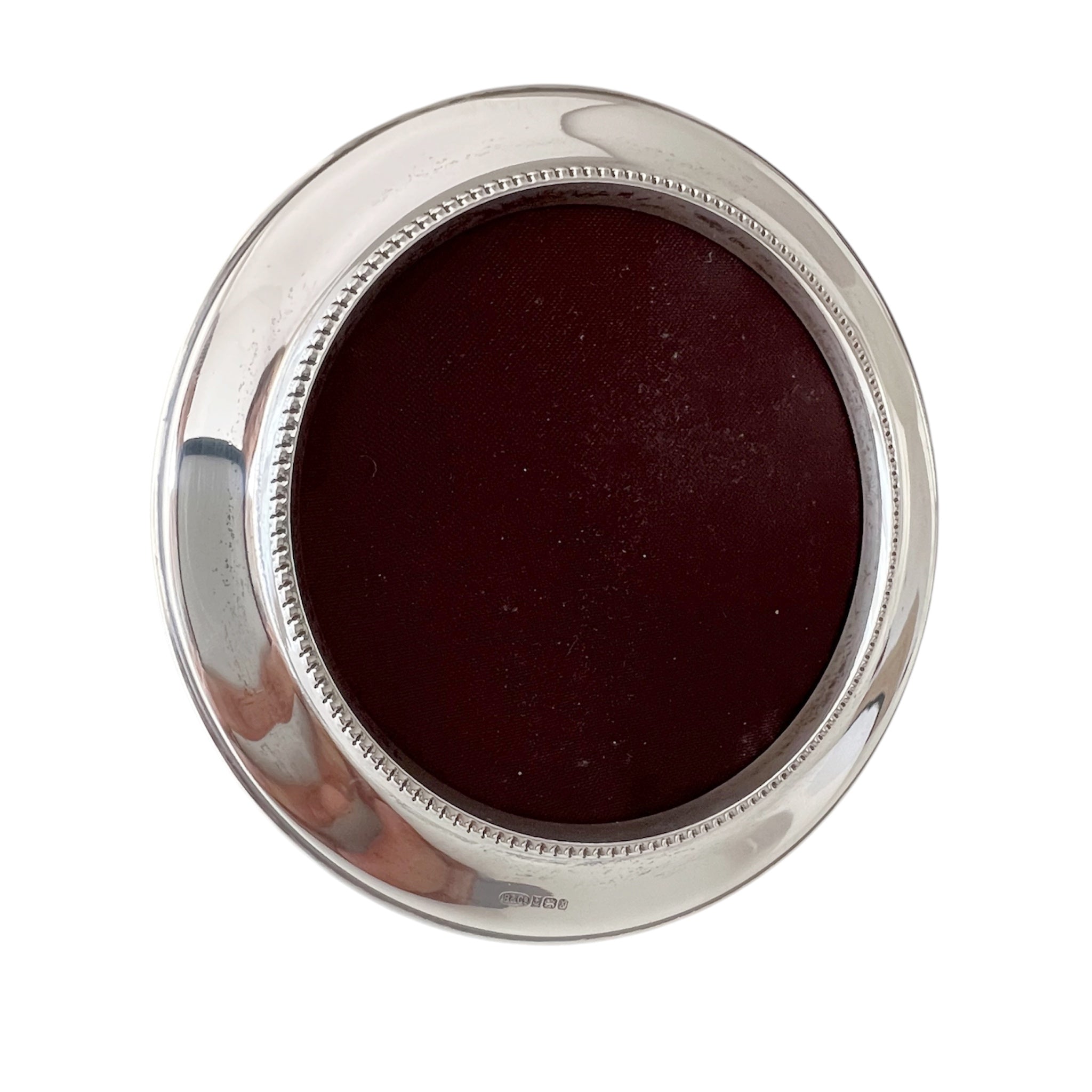 Broadway & Co Sterling Silver Round Photo Frame, Birmingham 1984
