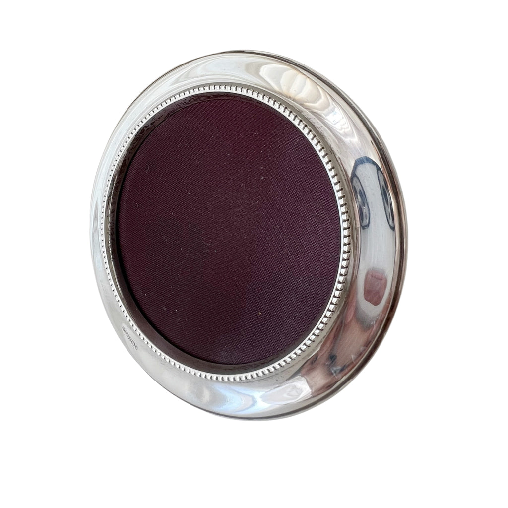 Broadway & Co Sterling Silver Round Photo Frame, Birmingham 1984