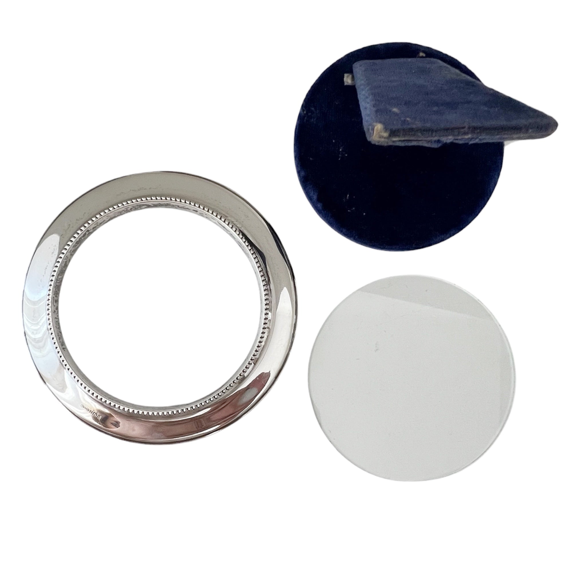 Broadway & Co Sterling Silver Round Photo Frame, Birmingham 1984