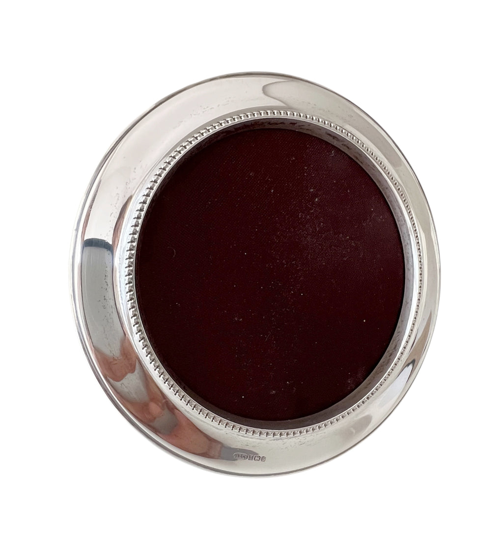 Broadway & Co Sterling Silver Round Photo Frame, Birmingham 1984