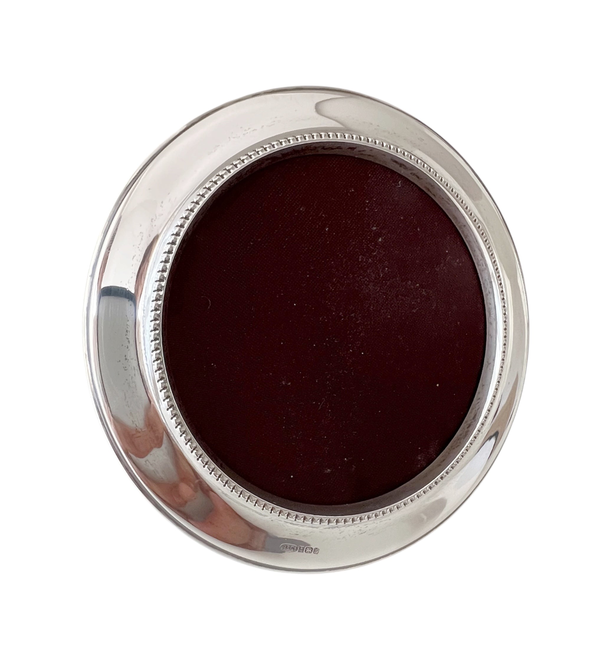 Broadway & Co Sterling Silver Round Photo Frame, Birmingham 1984