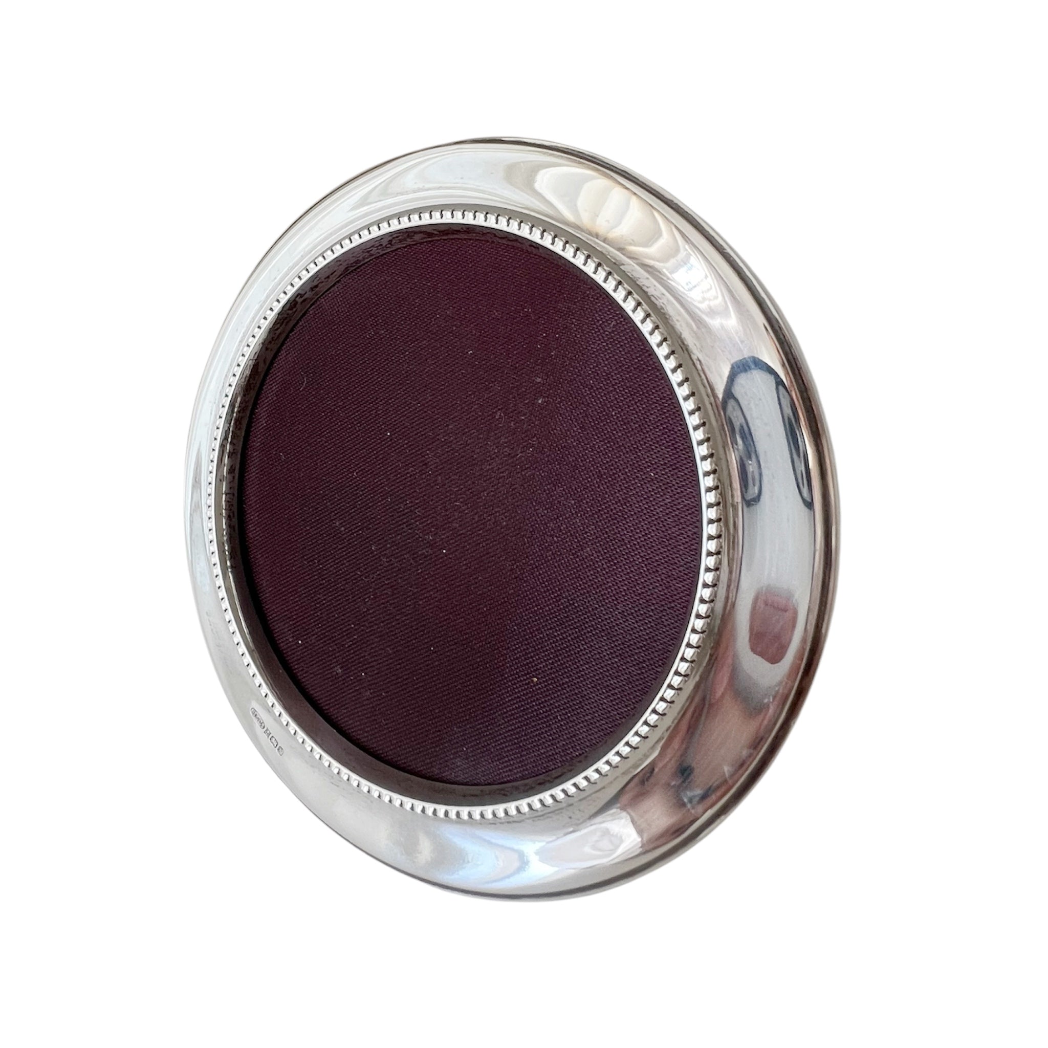 Broadway & Co Sterling Silver Round Photo Frame, Birmingham 1984