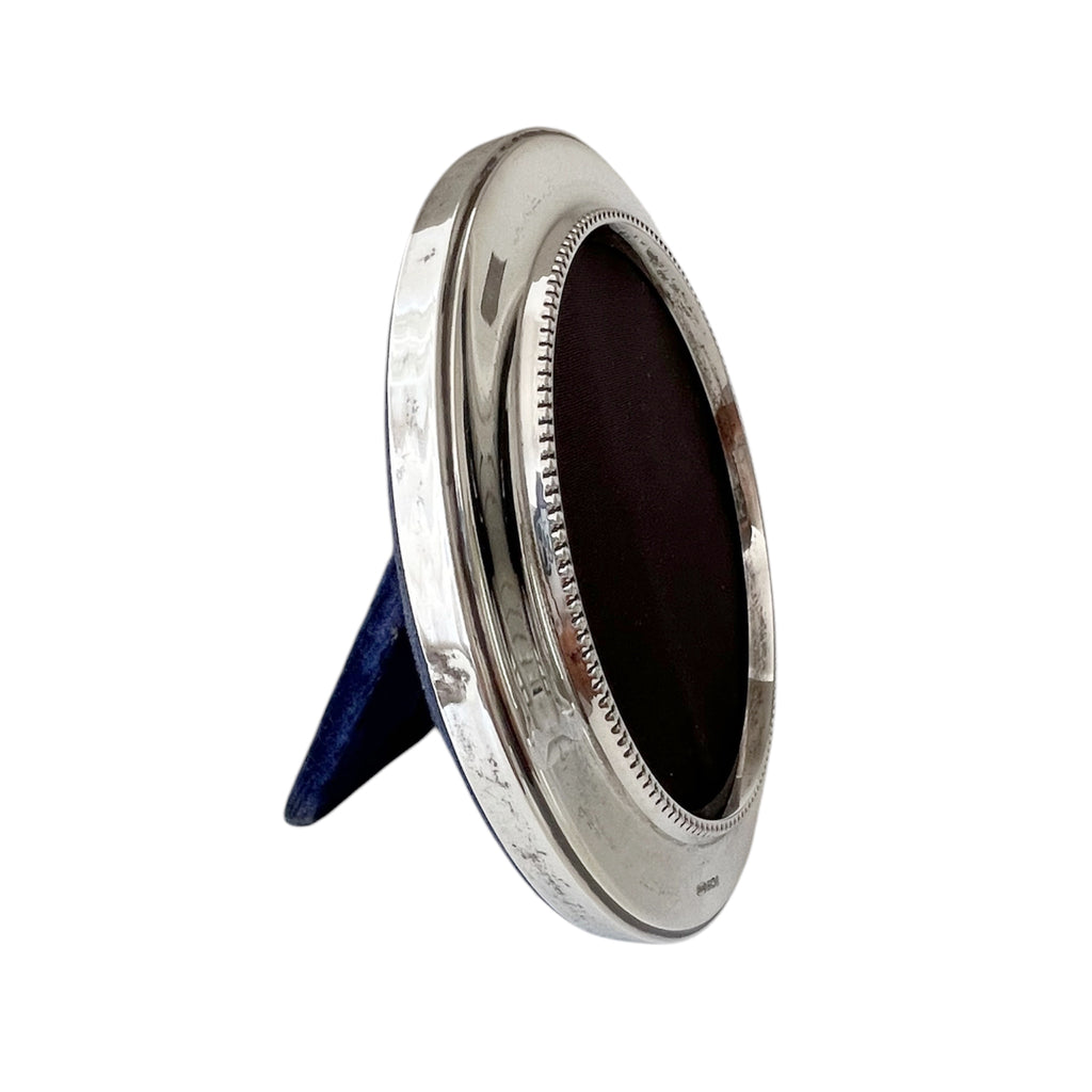 Broadway & Co Sterling Silver Round Photo Frame, Birmingham 1984