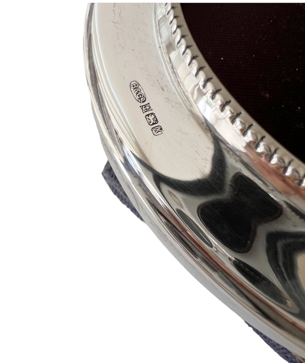 Broadway & Co Sterling Silver Round Photo Frame, Birmingham 1984