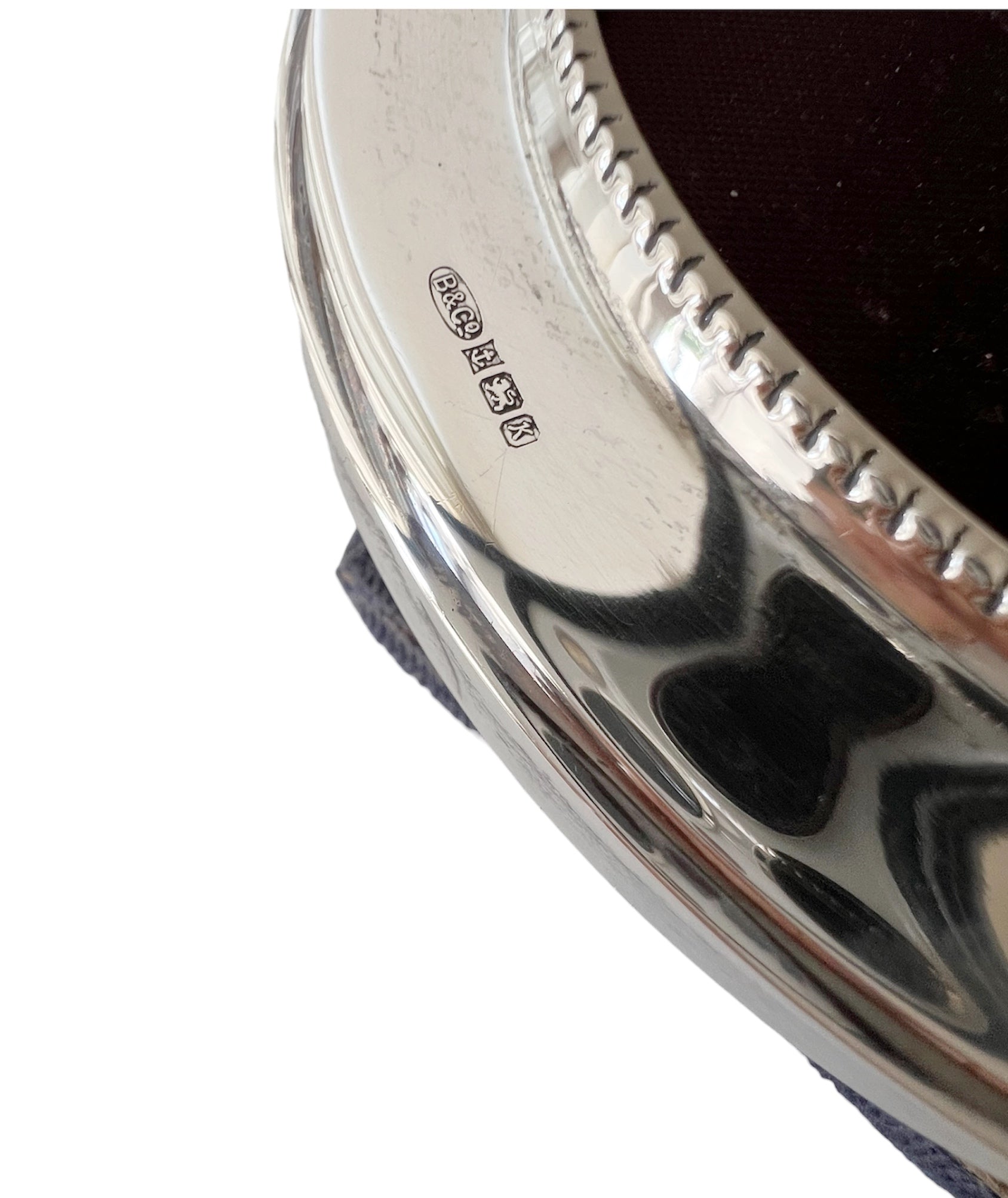 Broadway & Co Sterling Silver Round Photo Frame, Birmingham 1984