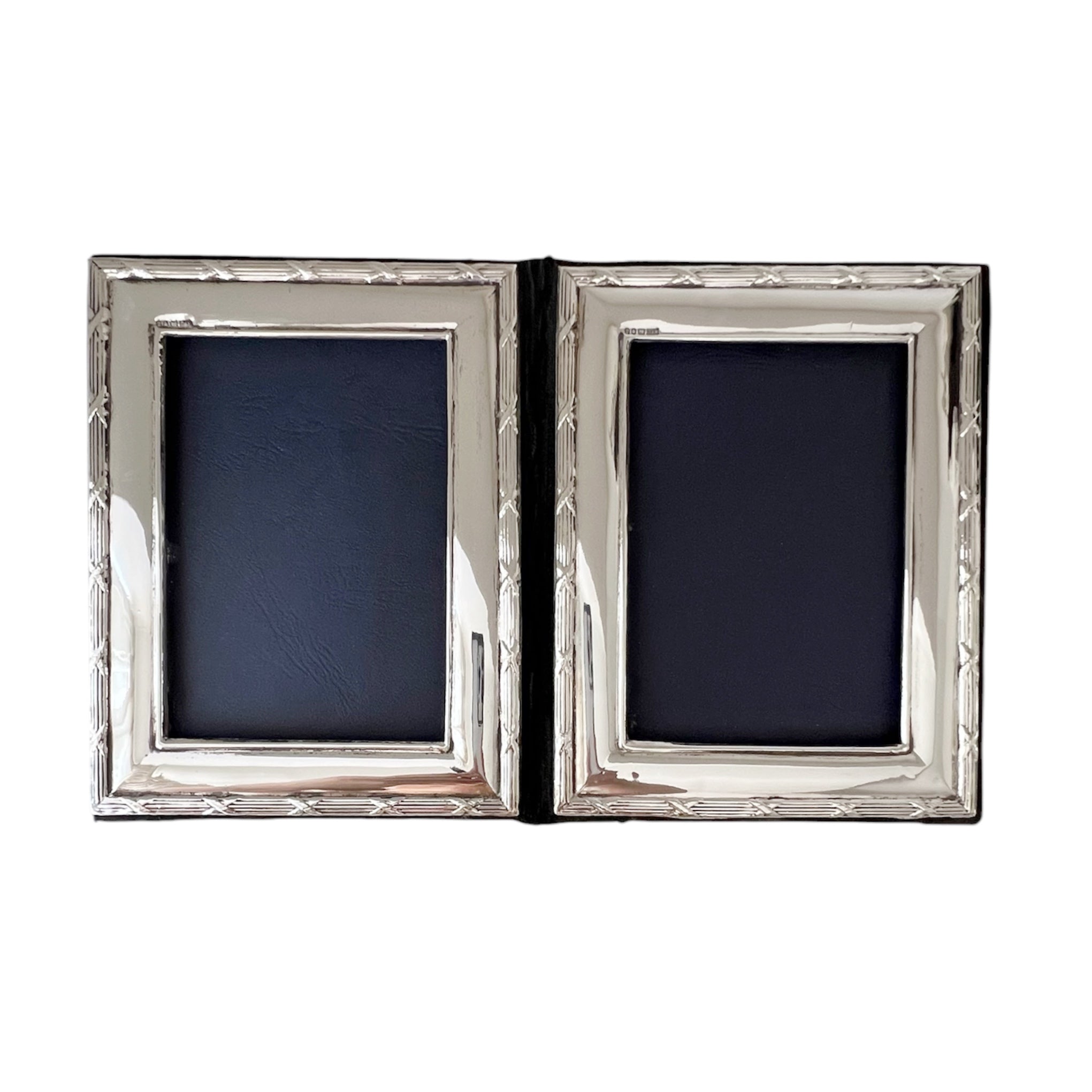 Keyford Frames Sterling Silver Double Photo Frame, London 1990