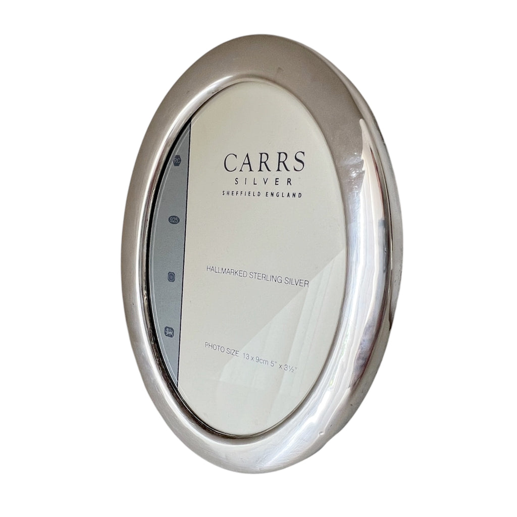 Carrs Sheffield Sterling Silver Oval Photo Frame, 13 x 9 cm Image