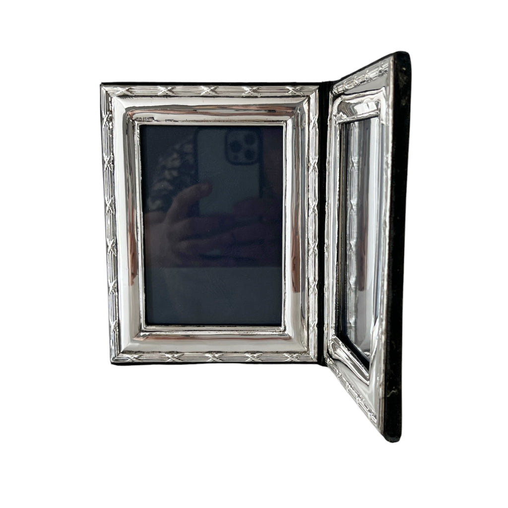 Keyford Frames Sterling Silver Double Photo Frame, London 1990