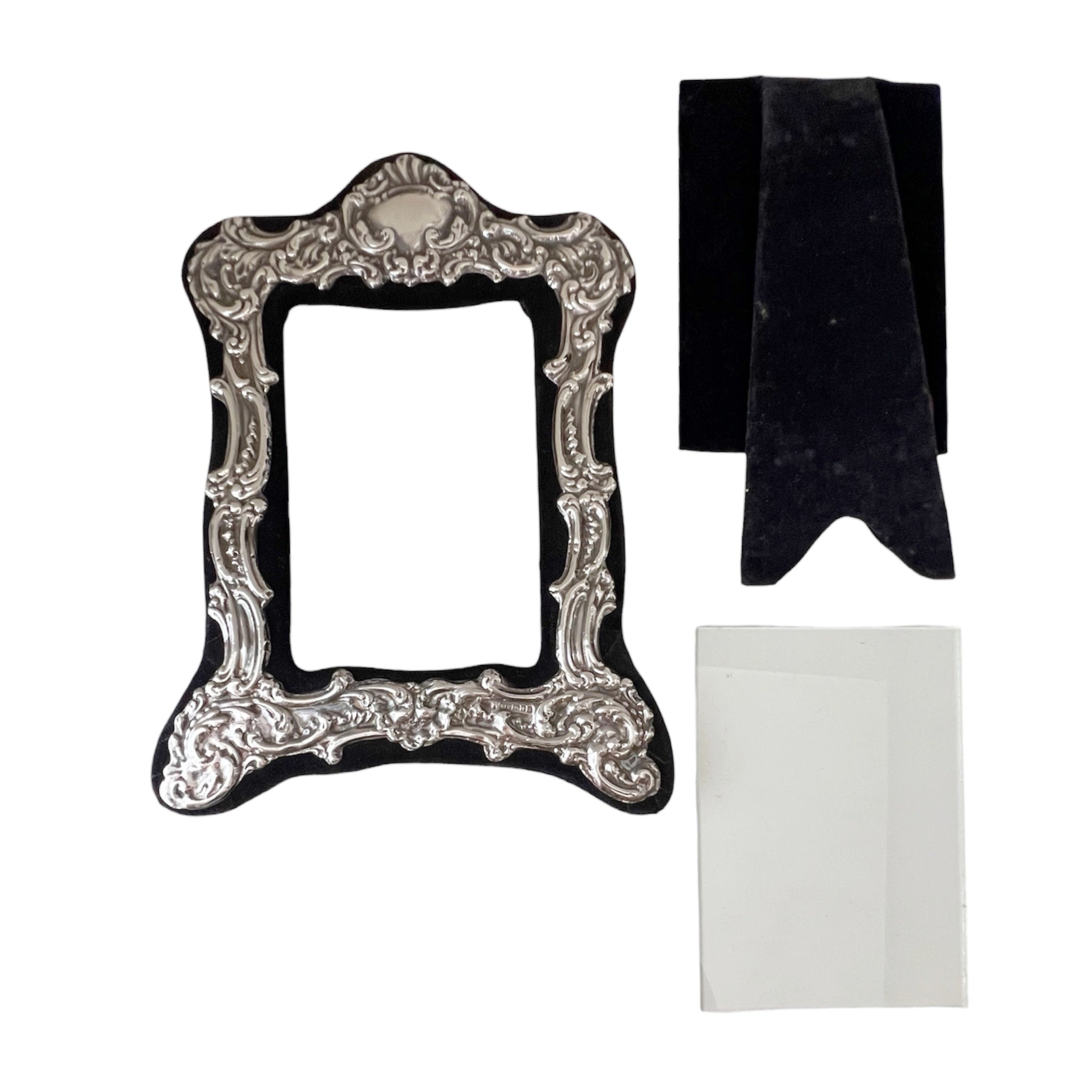 Keyford London Sterling Photo Frame, Hallmarked 1992, Rococo Style
