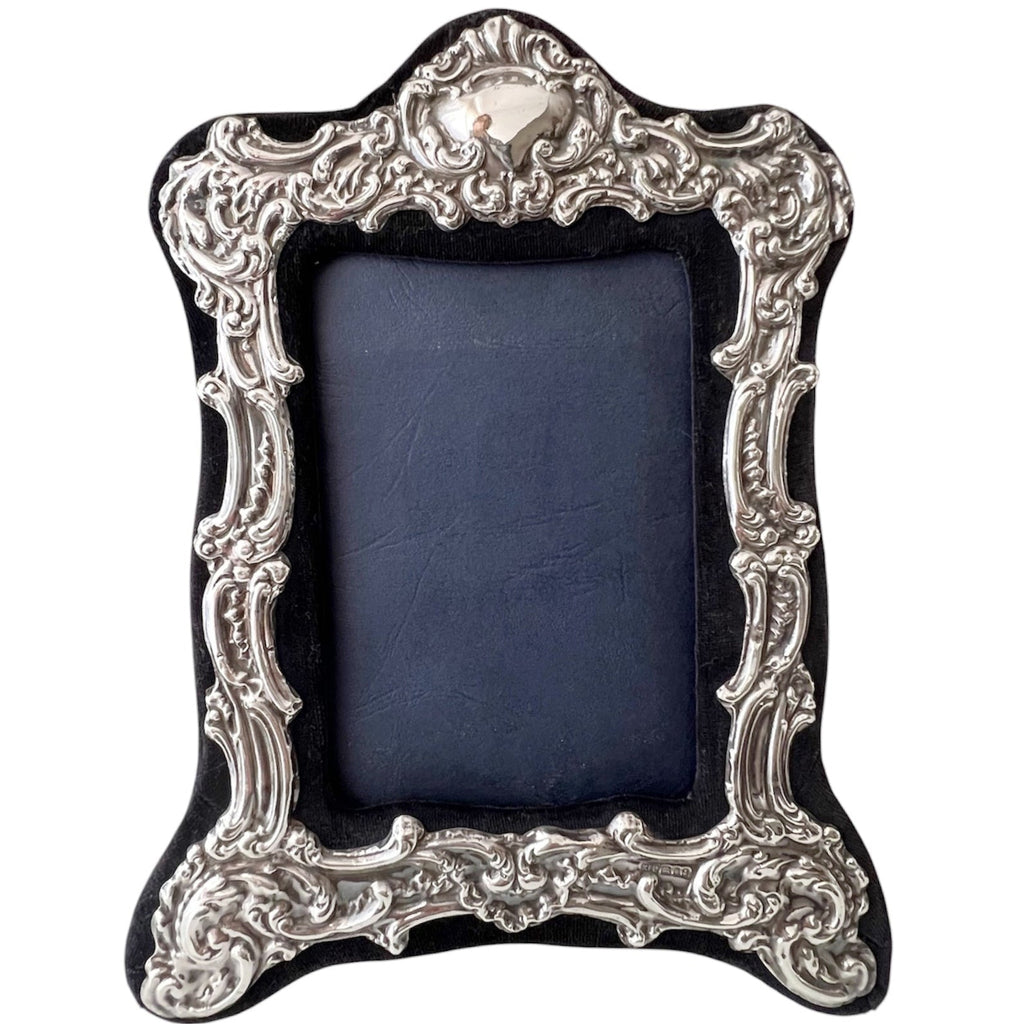 Keyford London Sterling Photo Frame, Hallmarked 1992, Rococo Style