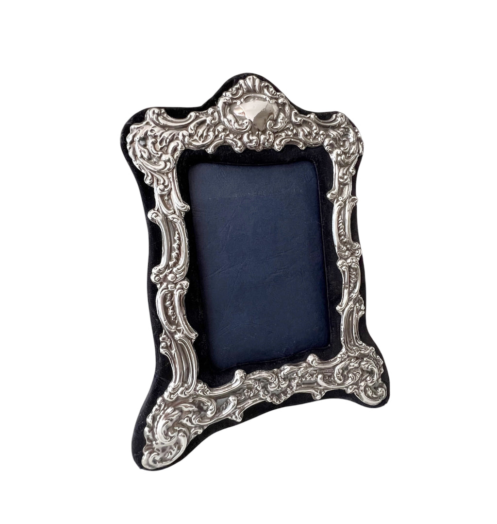 Keyford London Sterling Photo Frame, Hallmarked 1992, Rococo Style