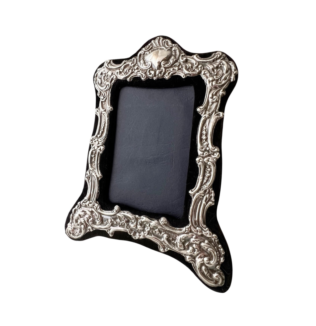 Keyford London Sterling Photo Frame, Hallmarked 1992, Rococo Style