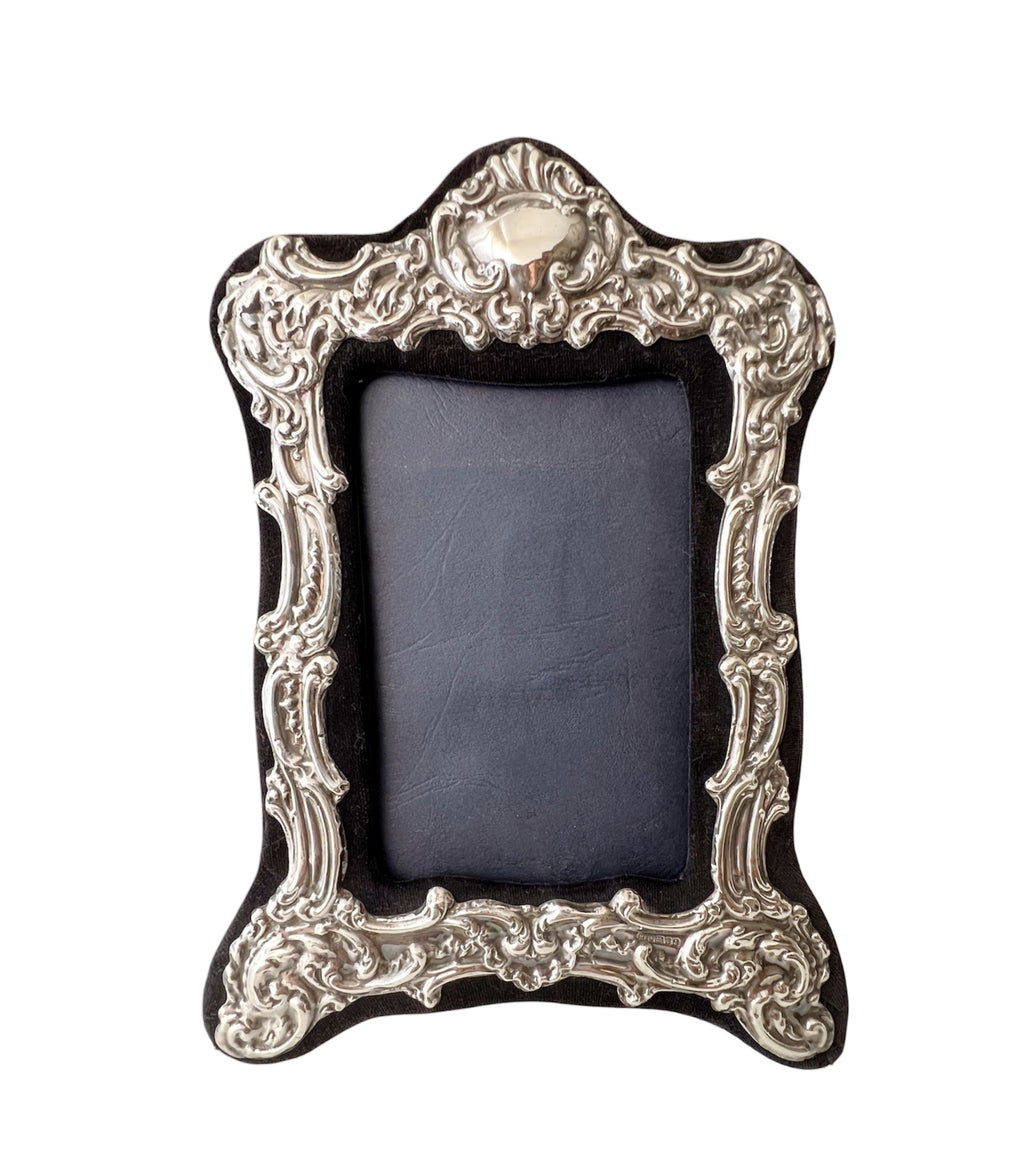 Keyford London Sterling Photo Frame, Hallmarked 1992, Rococo Style