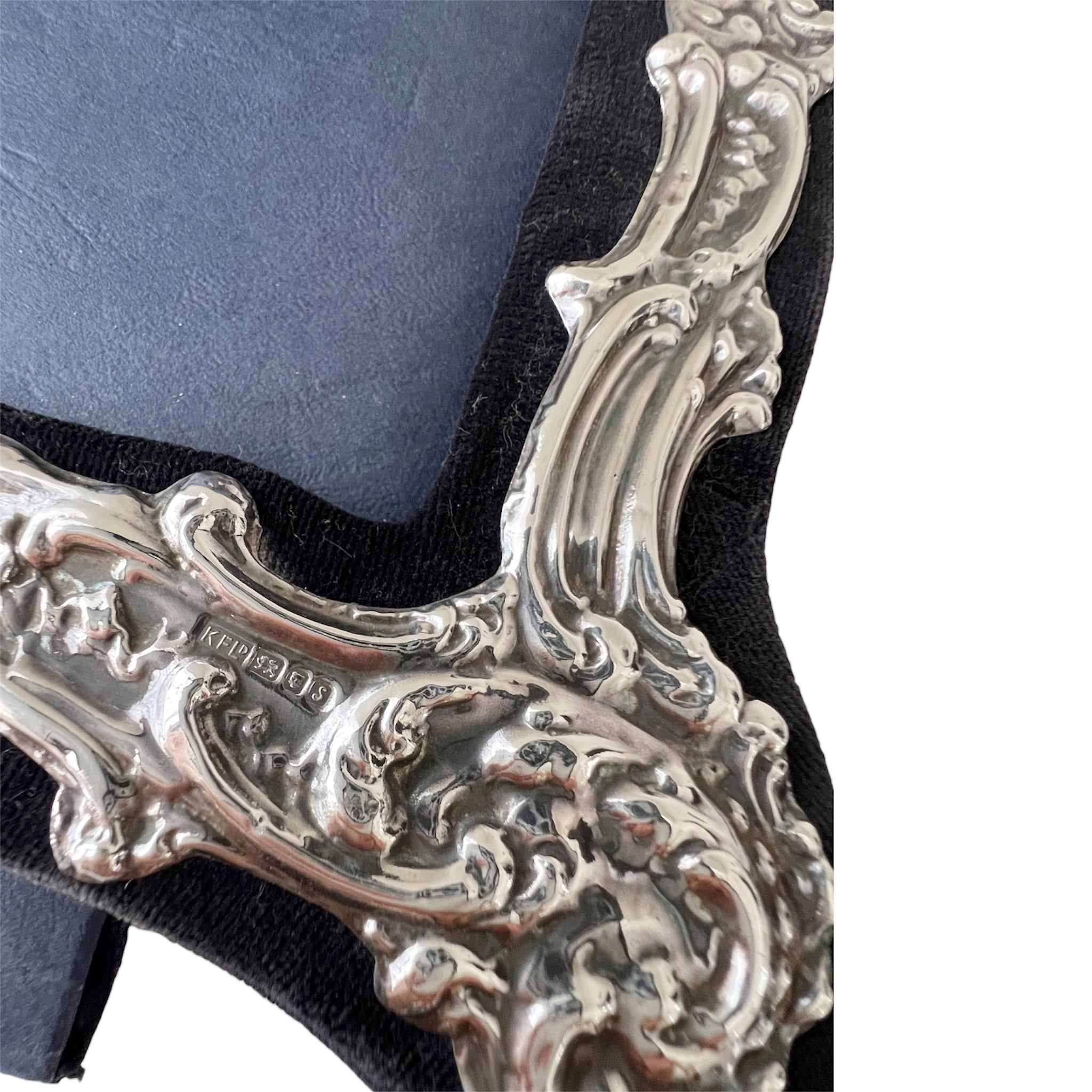 Keyford London Sterling Photo Frame, Hallmarked 1992, Rococo Style