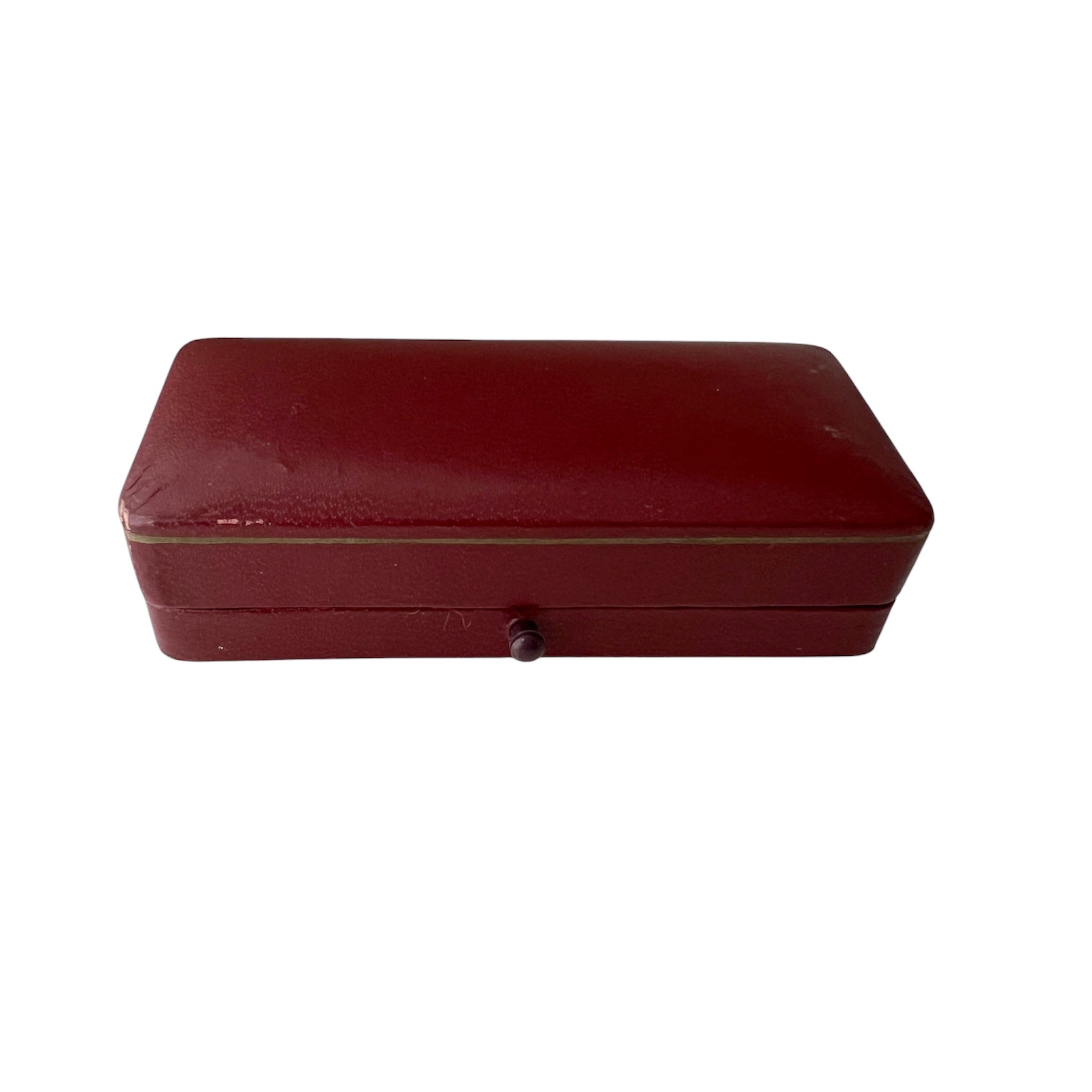 Vintage Garrard Jewellery Case Royal Appointment Burgundy Velvet Display