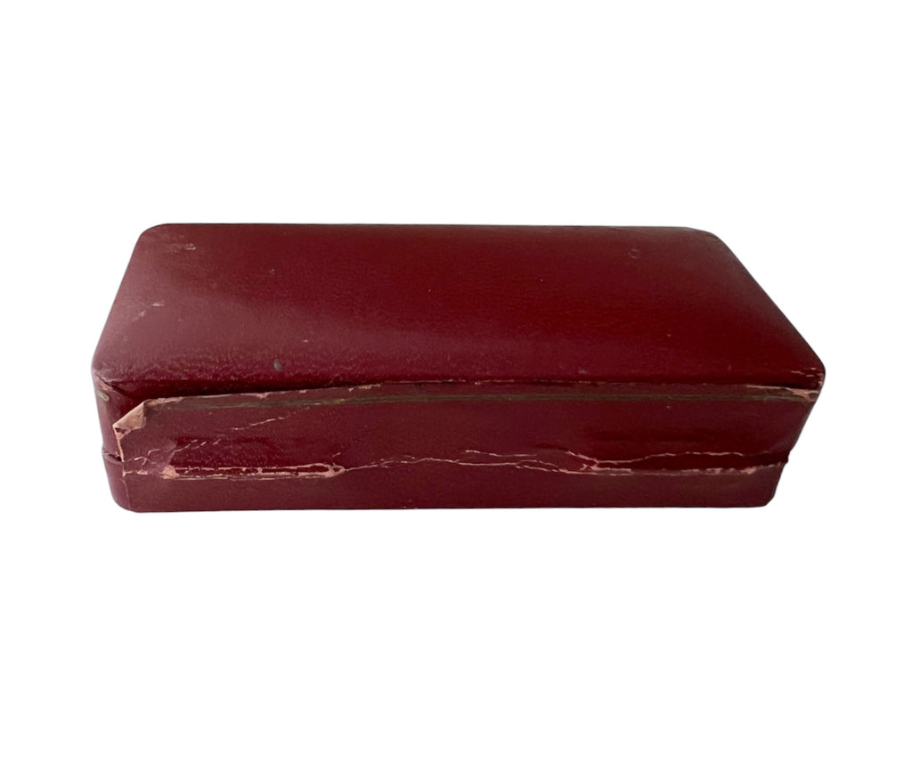 Vintage Garrard Jewellery Case Royal Appointment Burgundy Velvet Display
