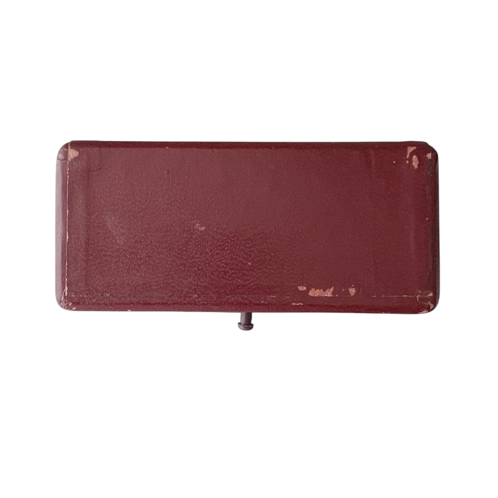 Vintage Garrard Jewellery Case Royal Appointment Burgundy Velvet Display