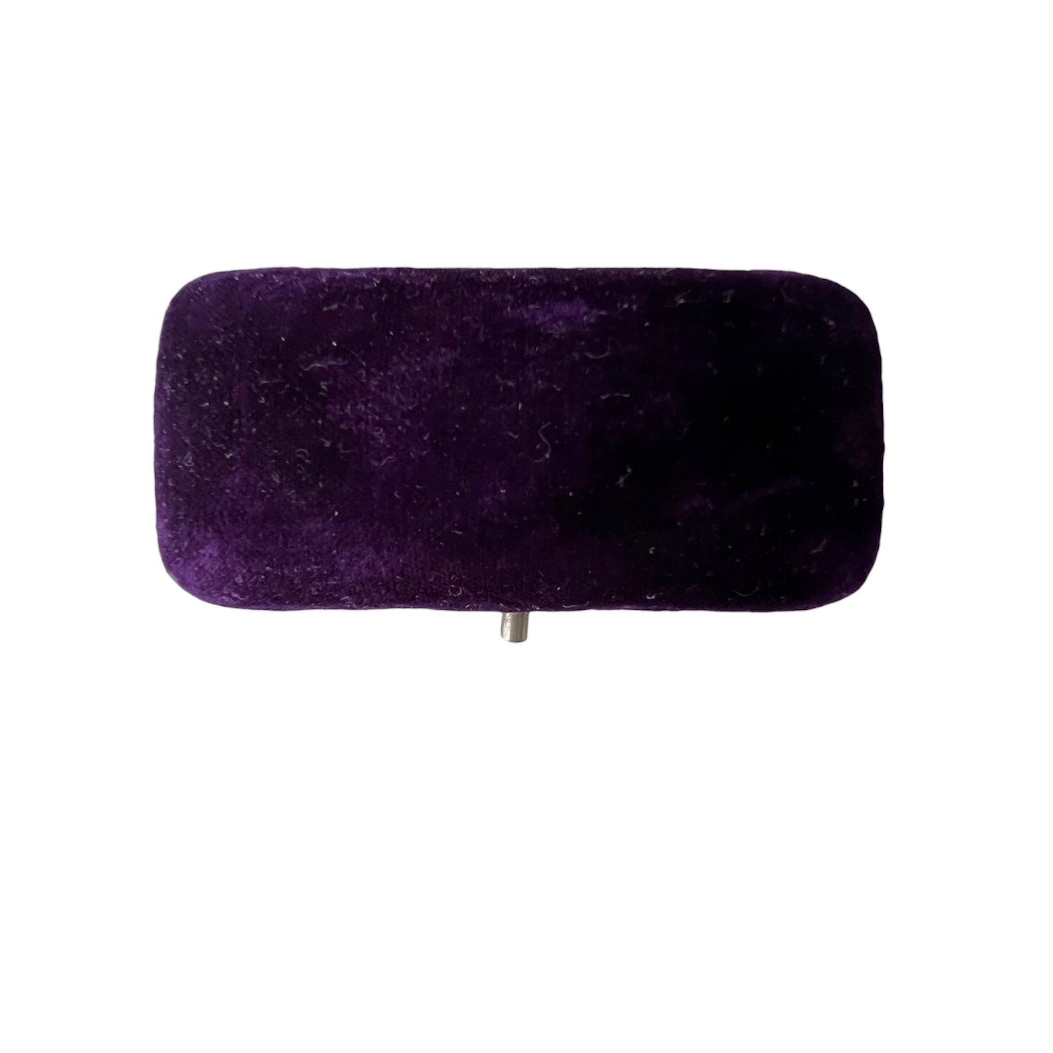 Antique Purple Velvet Brooch Case A Millar & Son Edinburgh