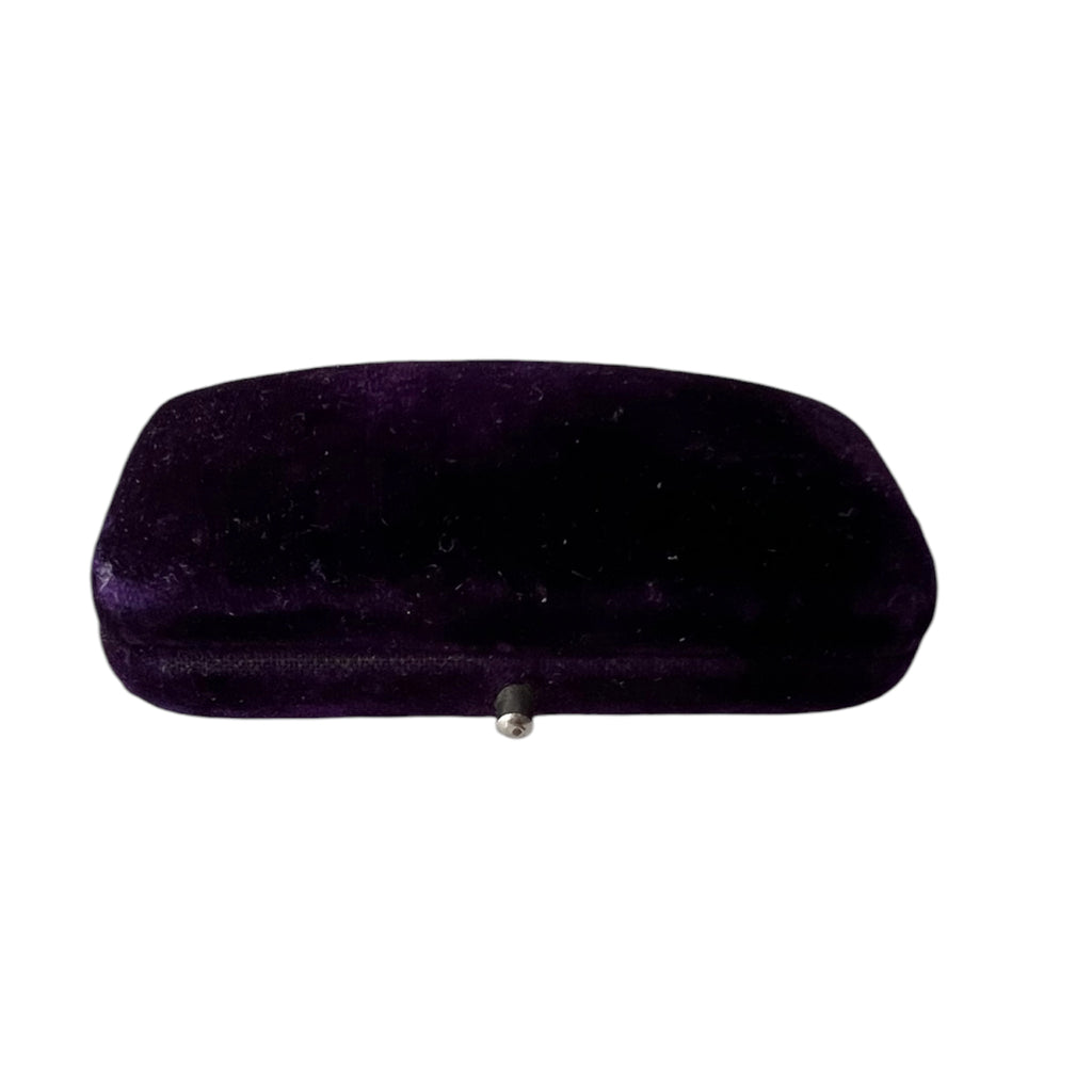 Antique Purple Velvet Brooch Case A Millar & Son Edinburgh
