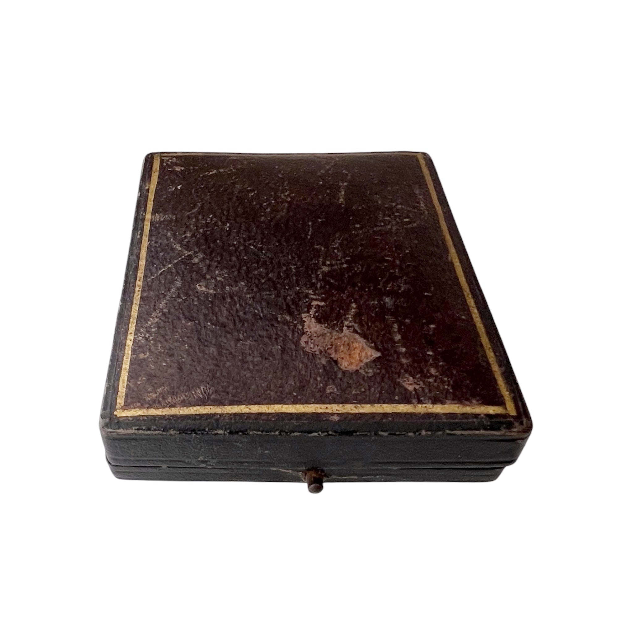Antique Elkington Liverpool Jewellery Case Blue Velvet Medal Display
