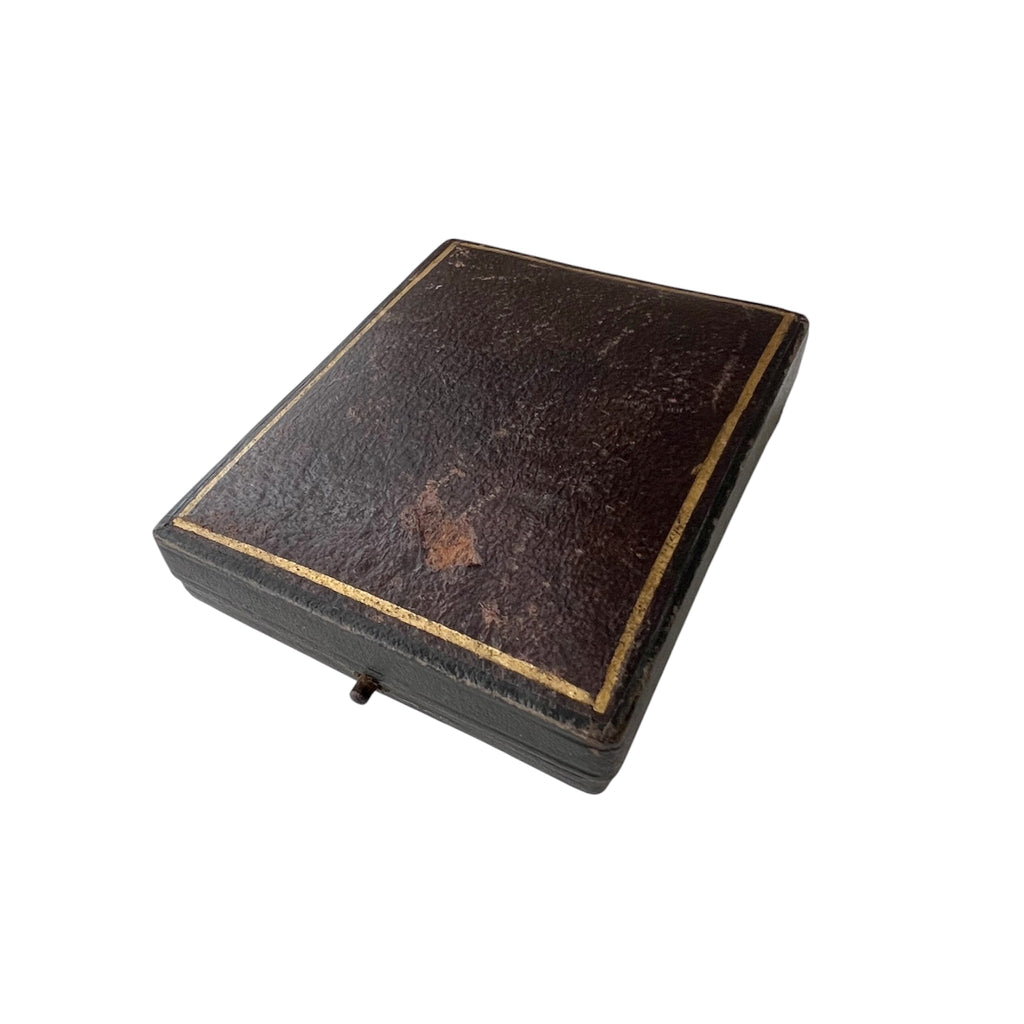 Antique Elkington Liverpool Jewellery Case Blue Velvet Medal Display